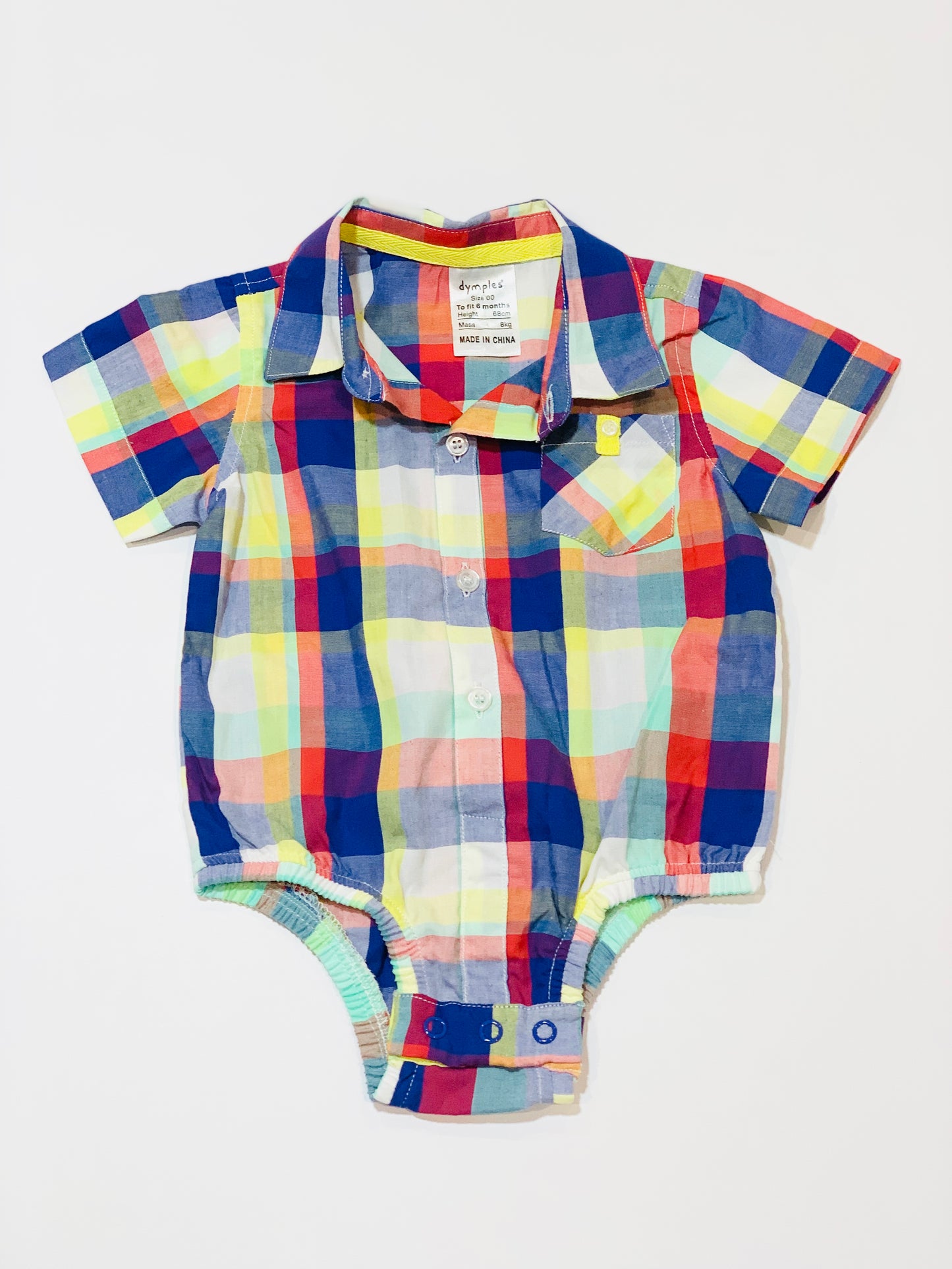 Checkered shirt bodysuit - Size 00