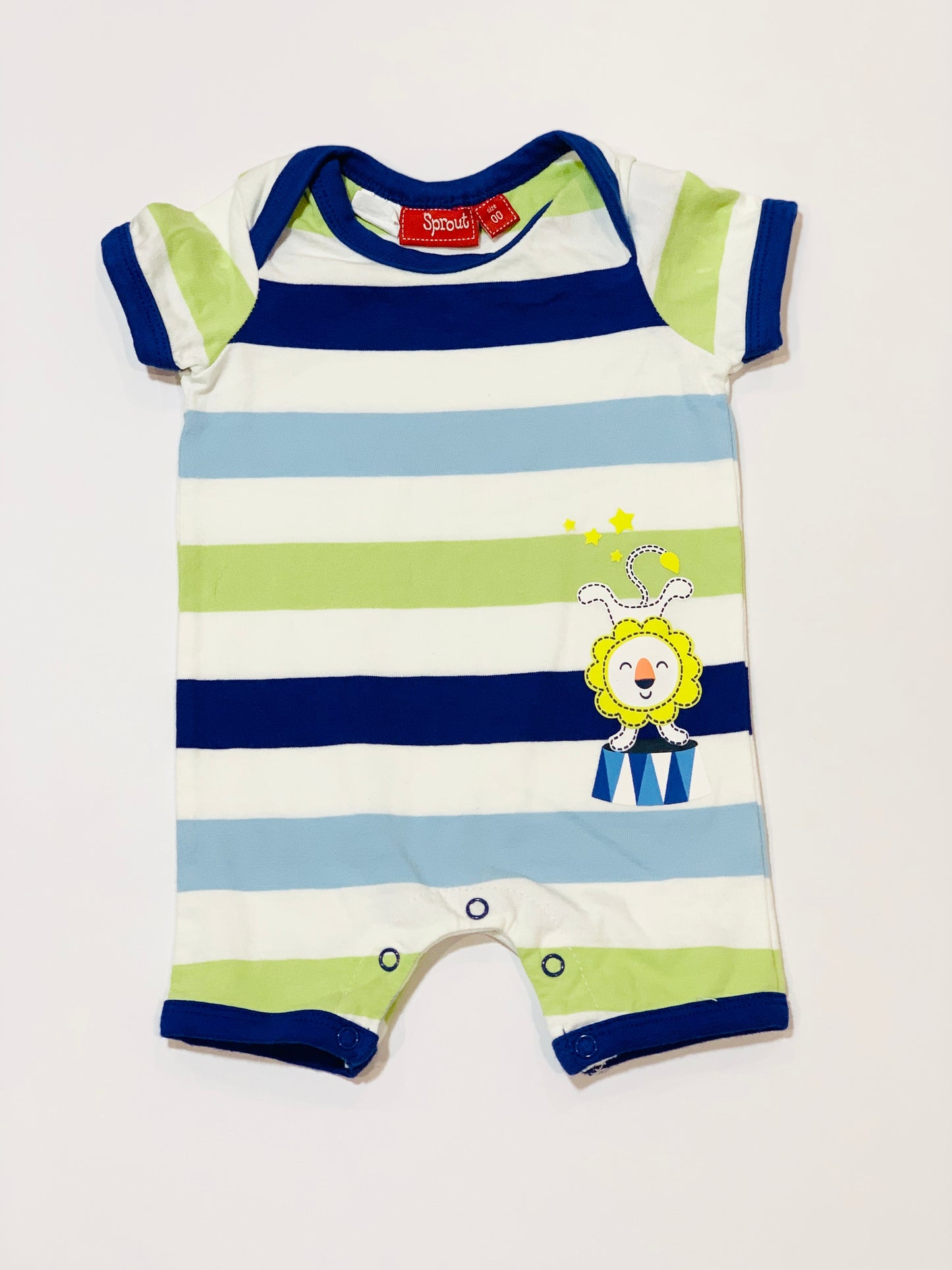 Striped lion romper - Size 00