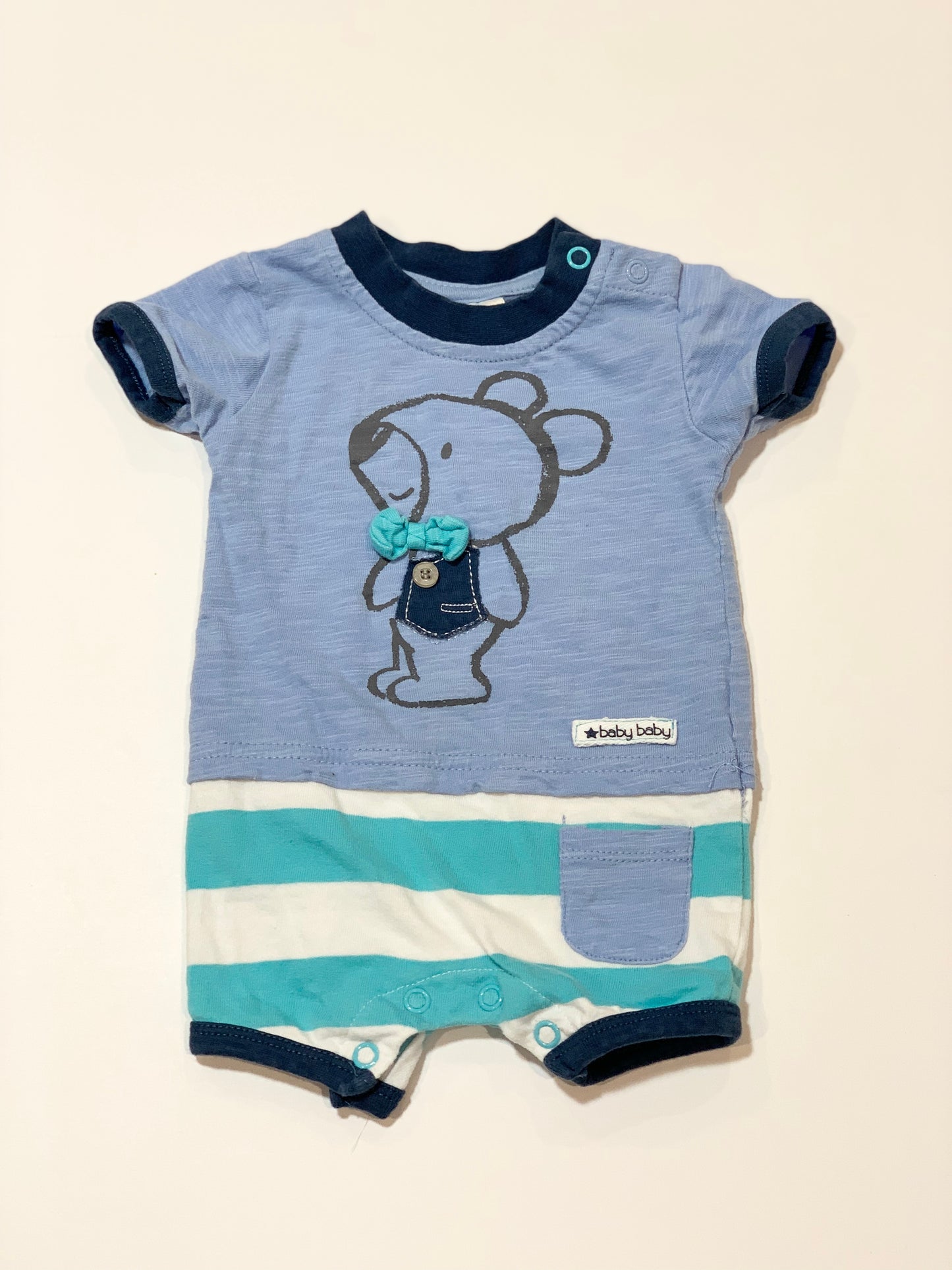 Blue bear romper - Size 00