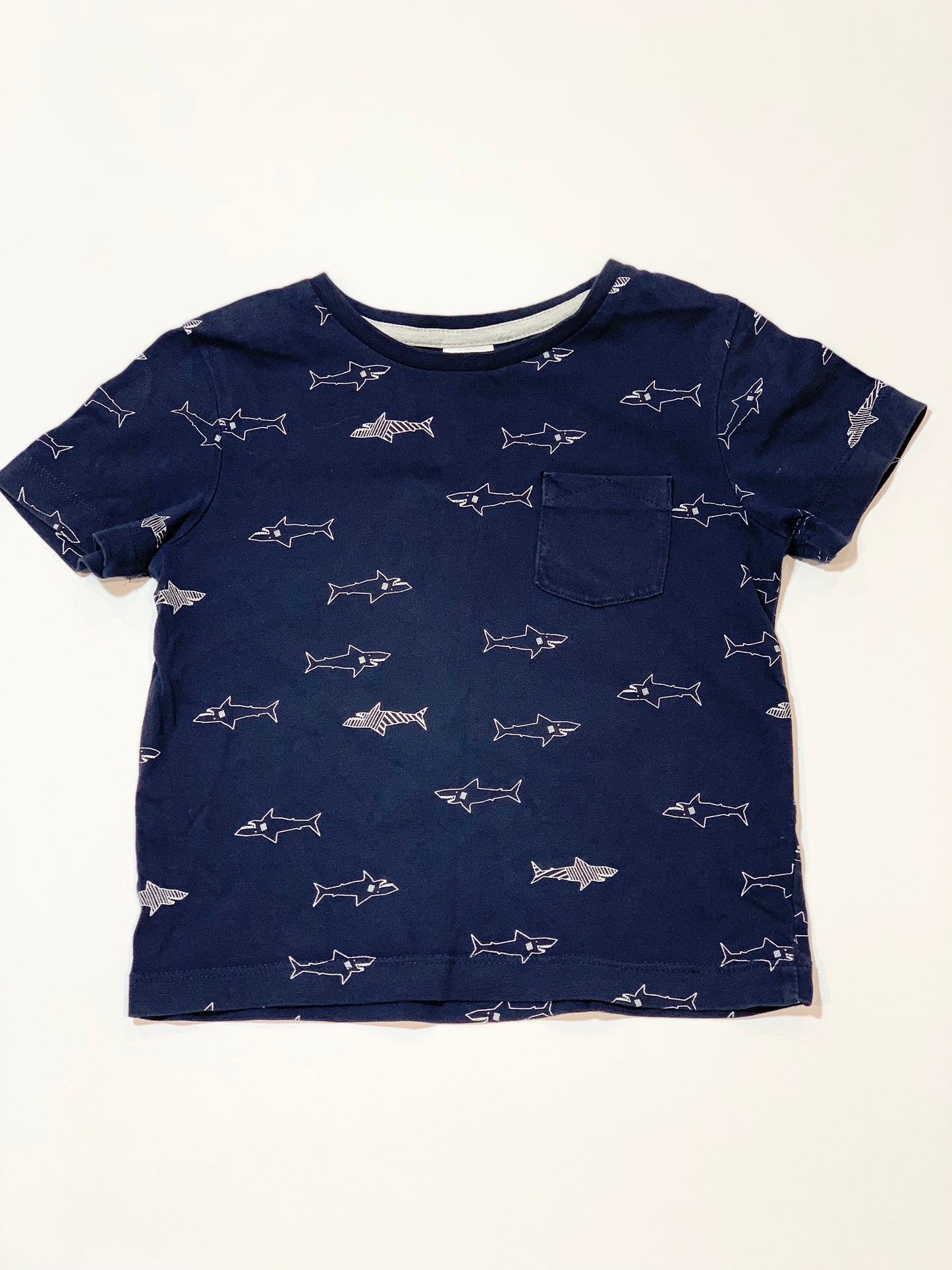 Navy shark tee - Size 2