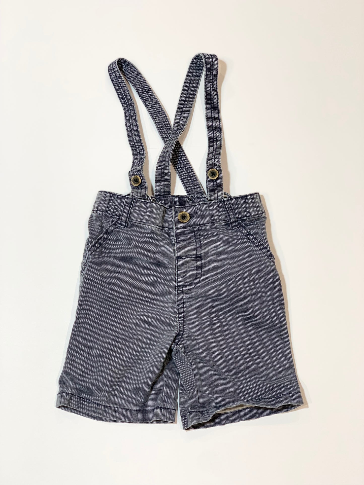 Grey suspender shorts - Size 2