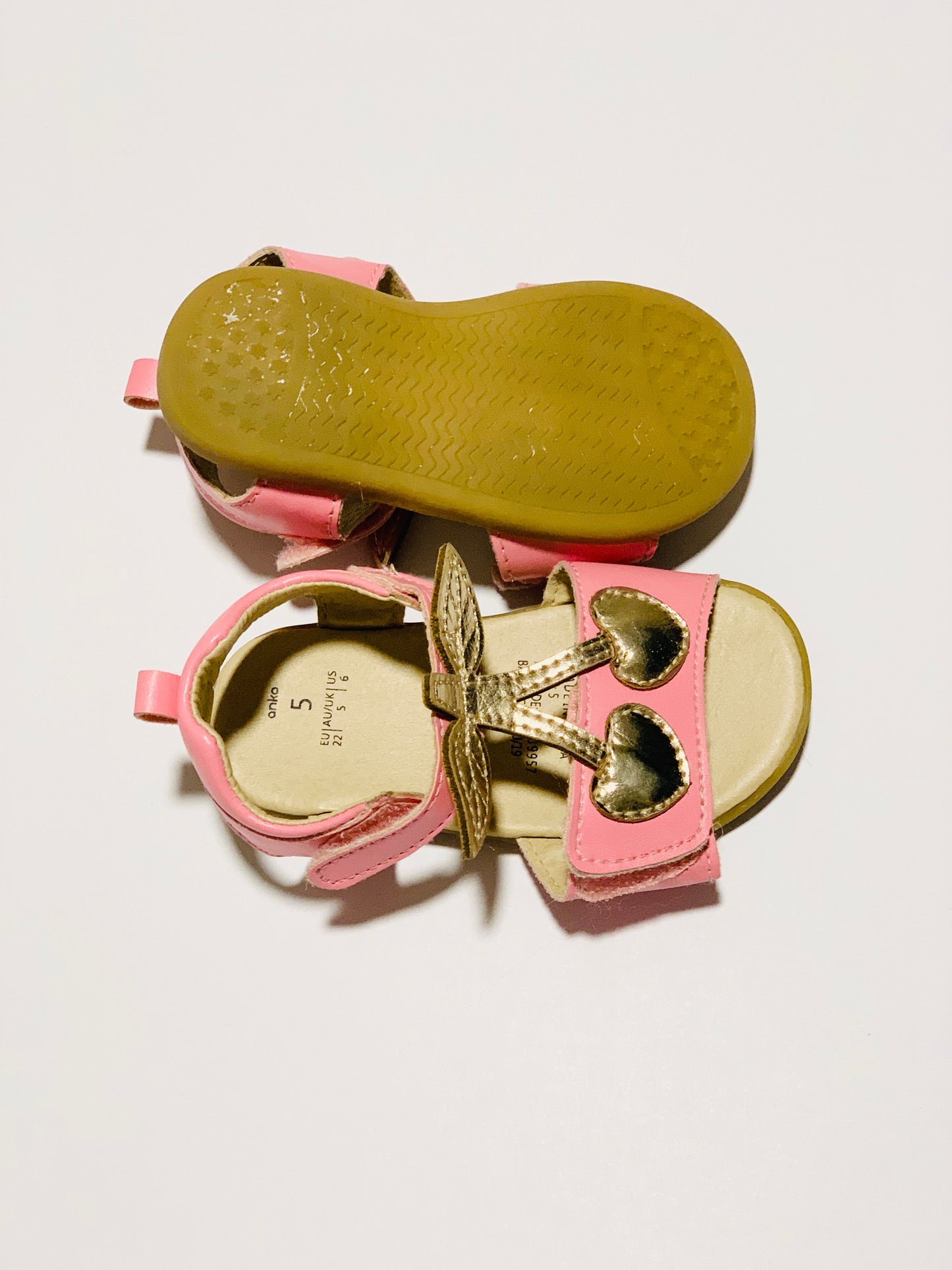 Pink cherry sandals - Size 5