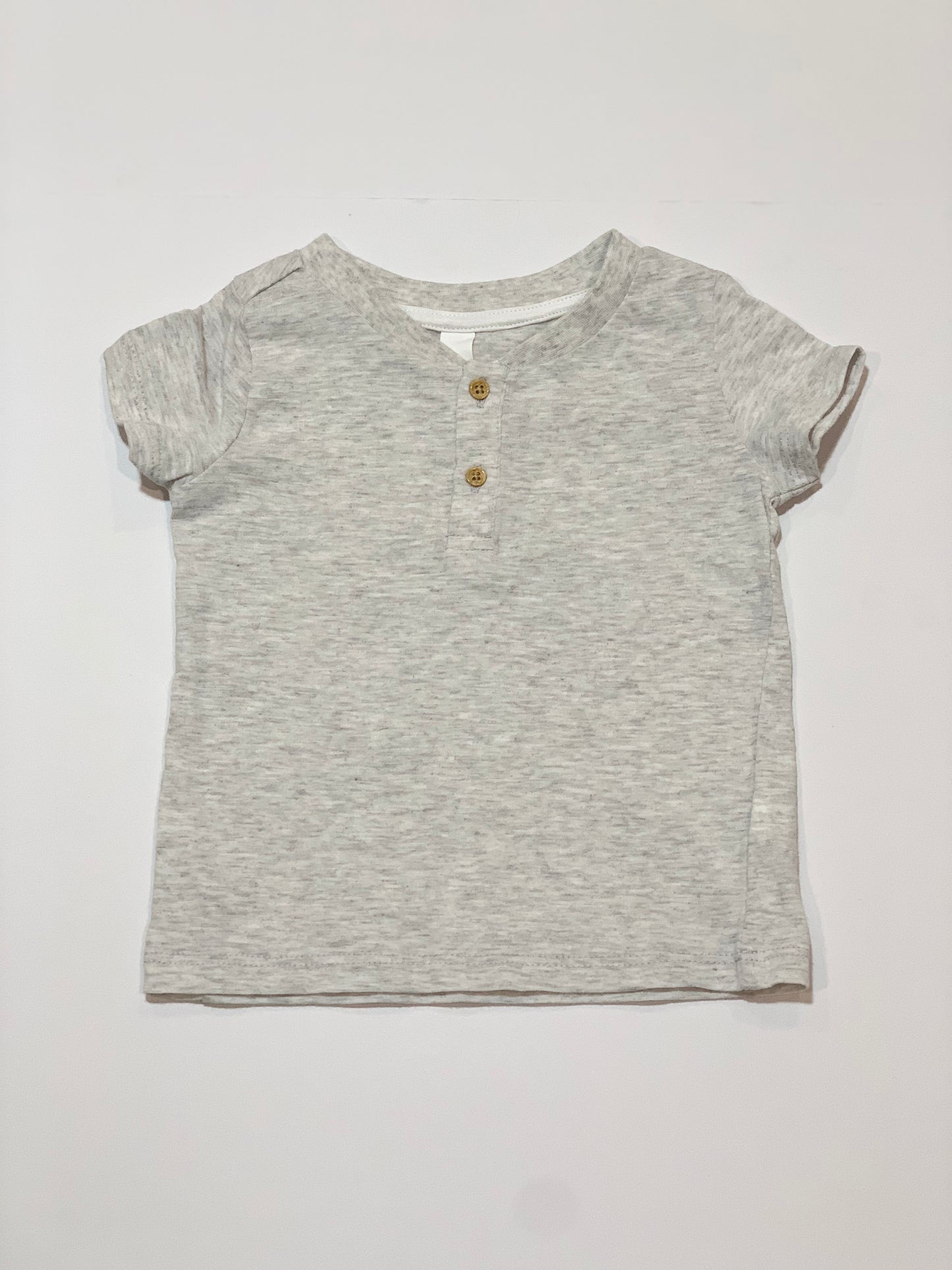 Grey Henley tee - Size 0