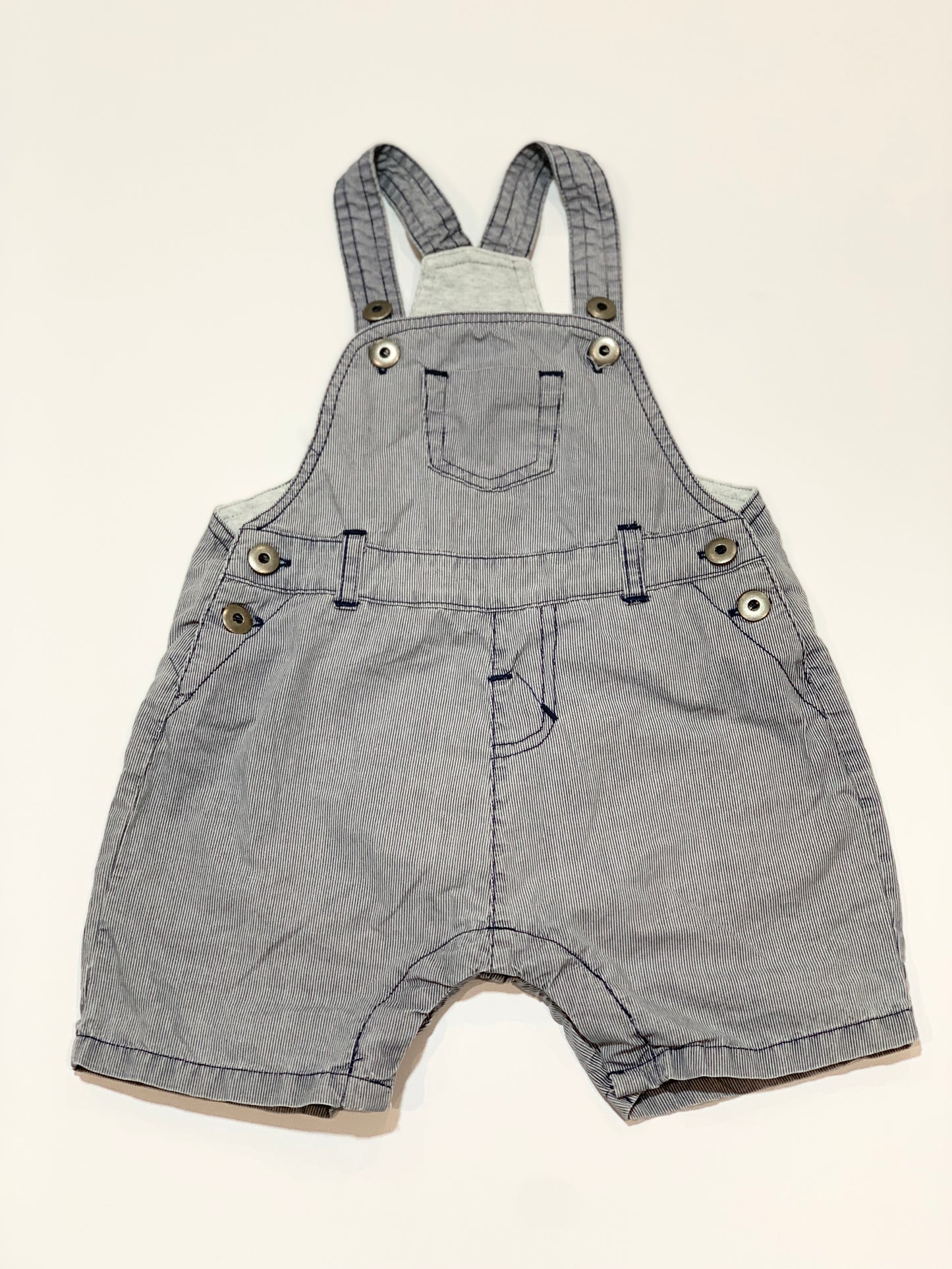 Striped overalls - Size 6-9 months