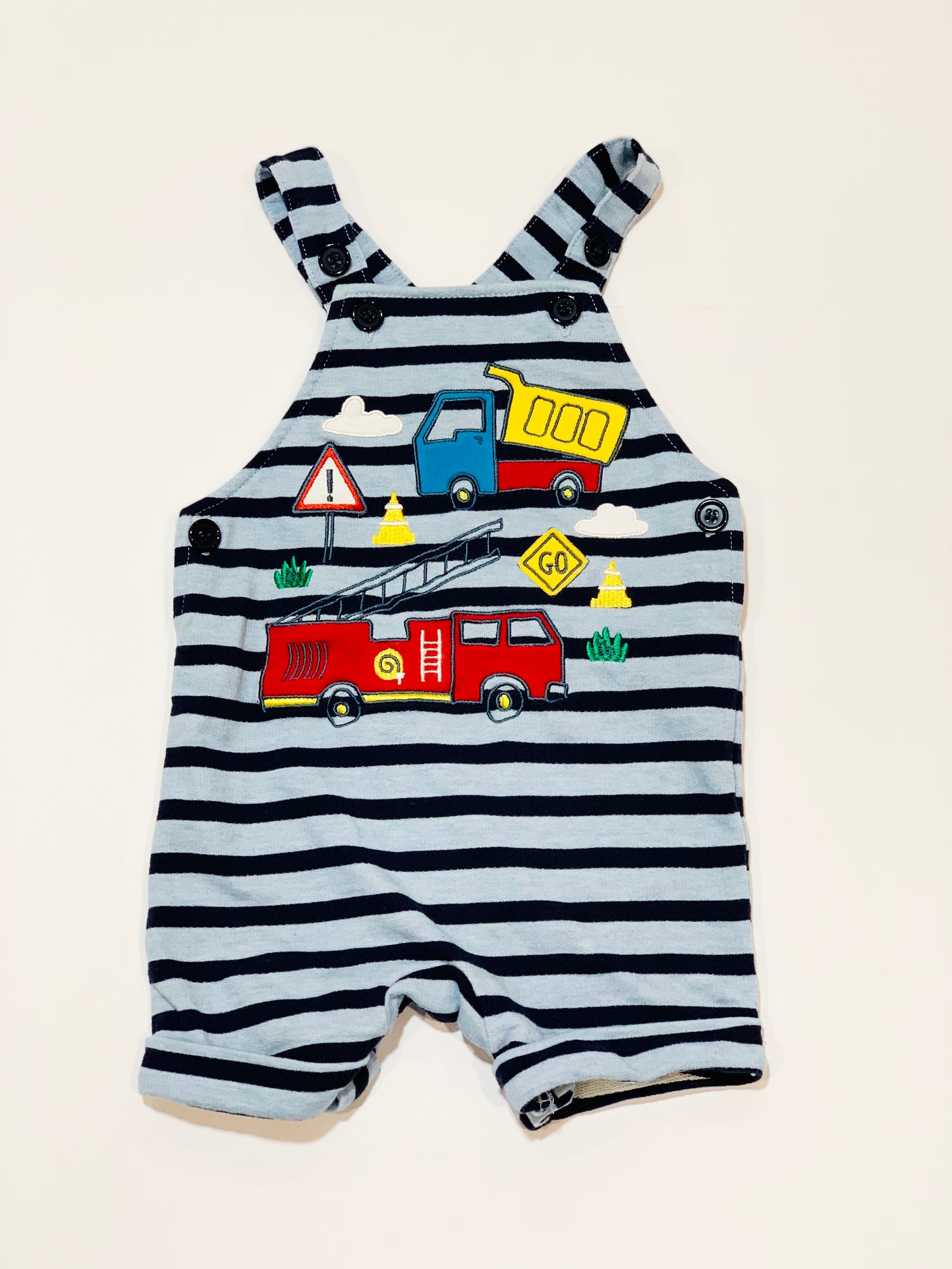 Soft striped overalls - Size 0