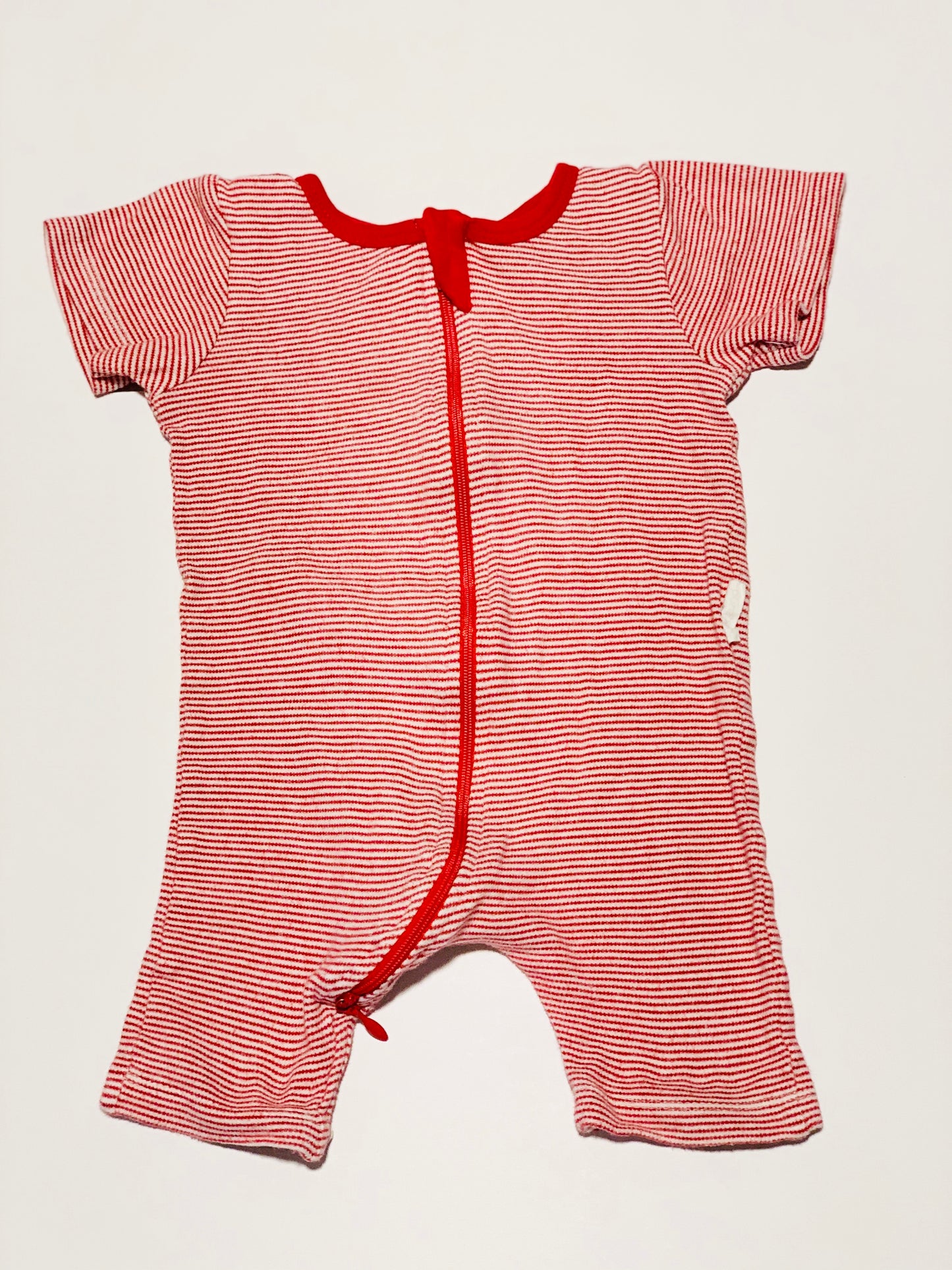 Red striped romper - Size 0