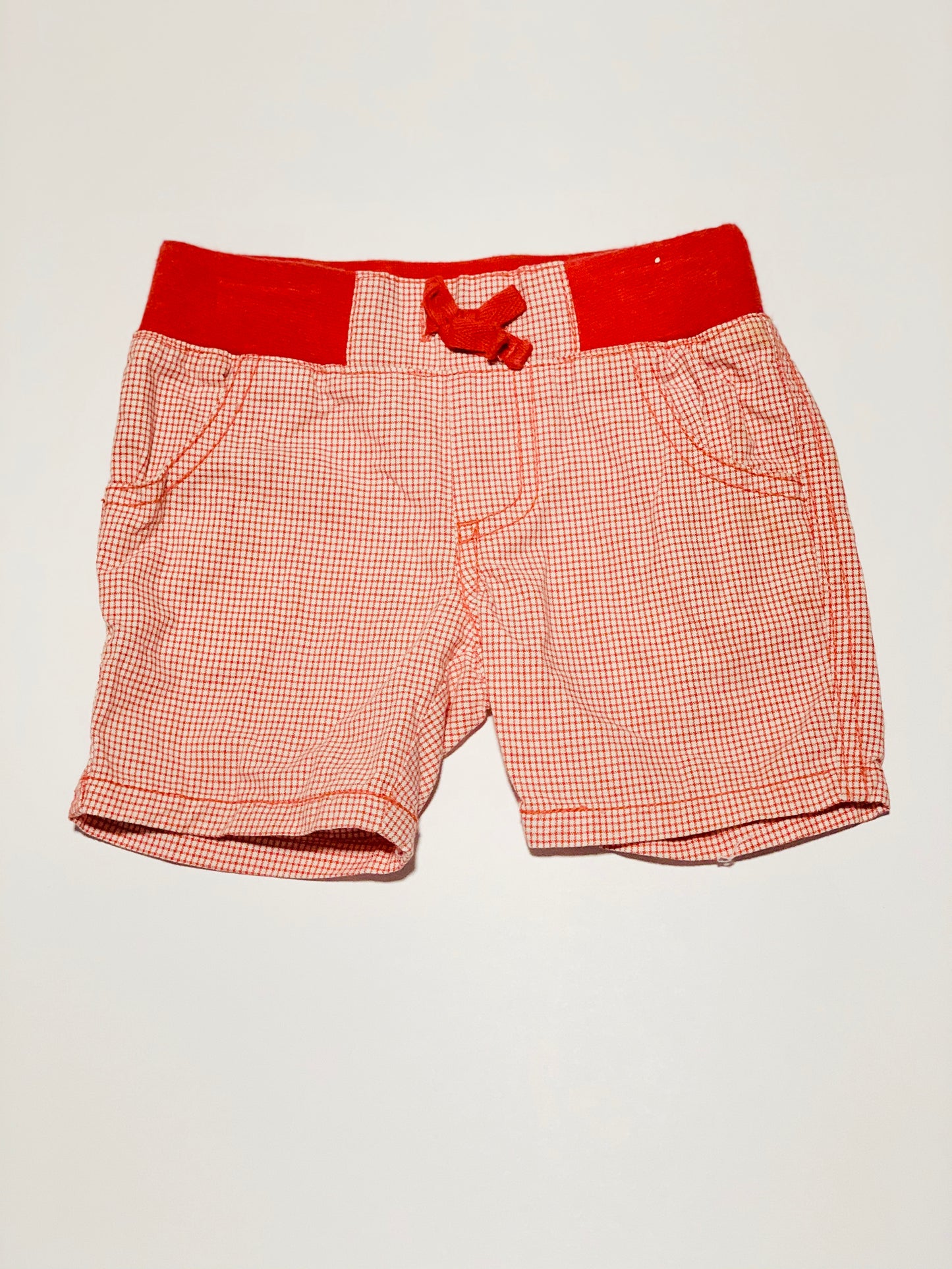 Red check shorts - Size 0