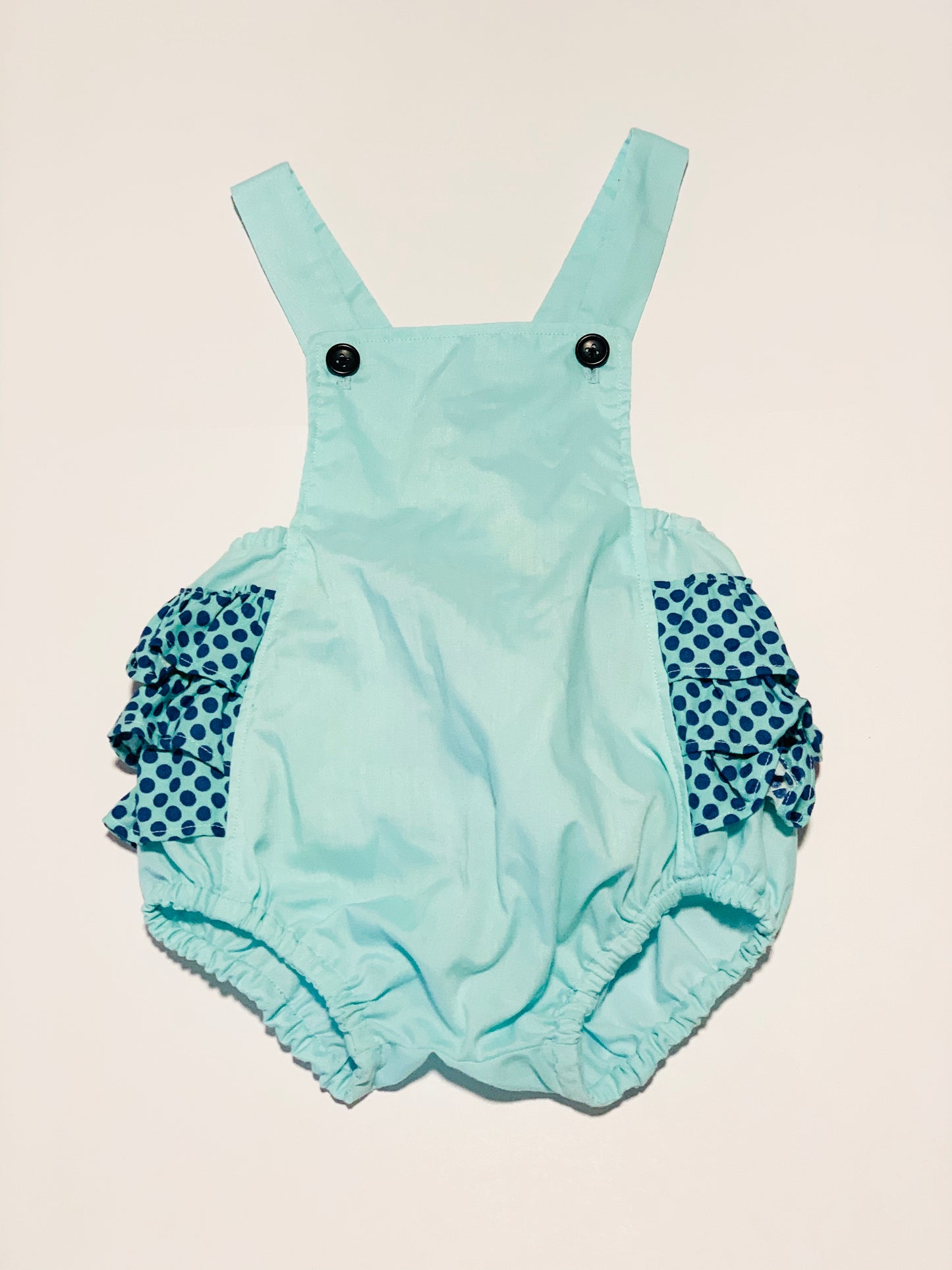 Green ruffle romper - Size 1