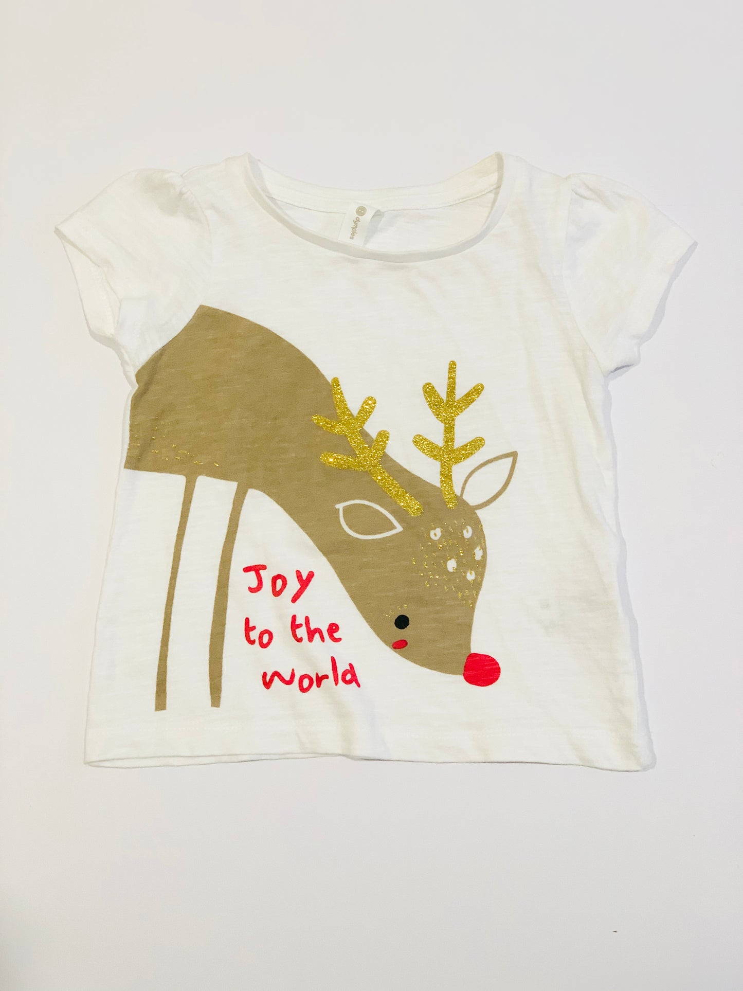 Glitter deer tee - Size 1