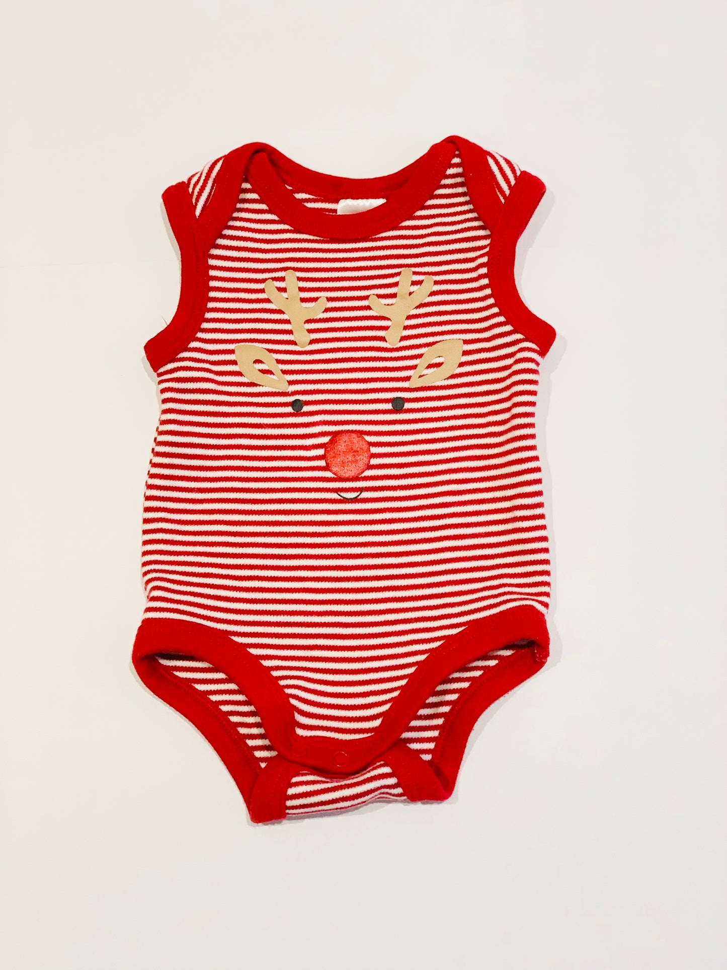 Striped Rudolph bodysuit - Size 000
