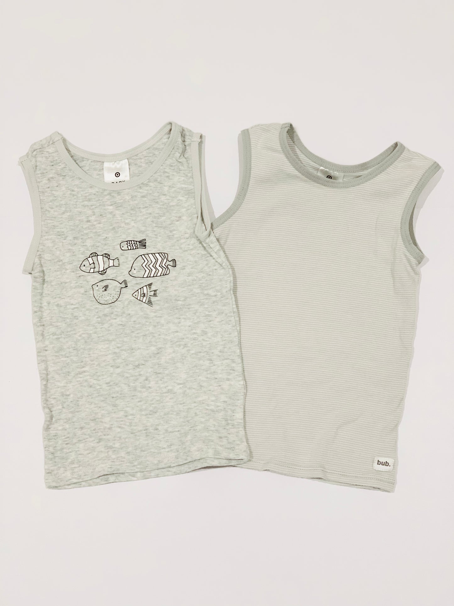2 x grey singlets - Size 0