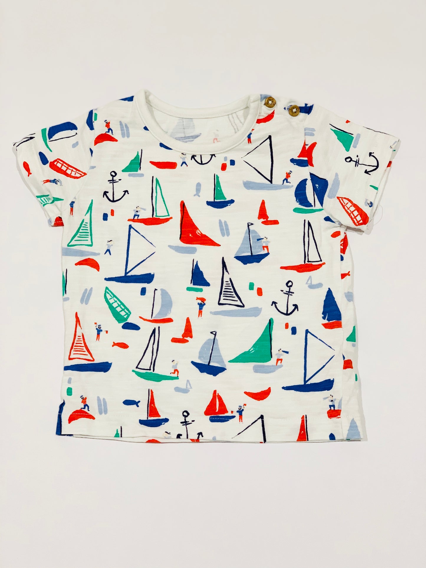Sailboats tee - Size 6-9 months