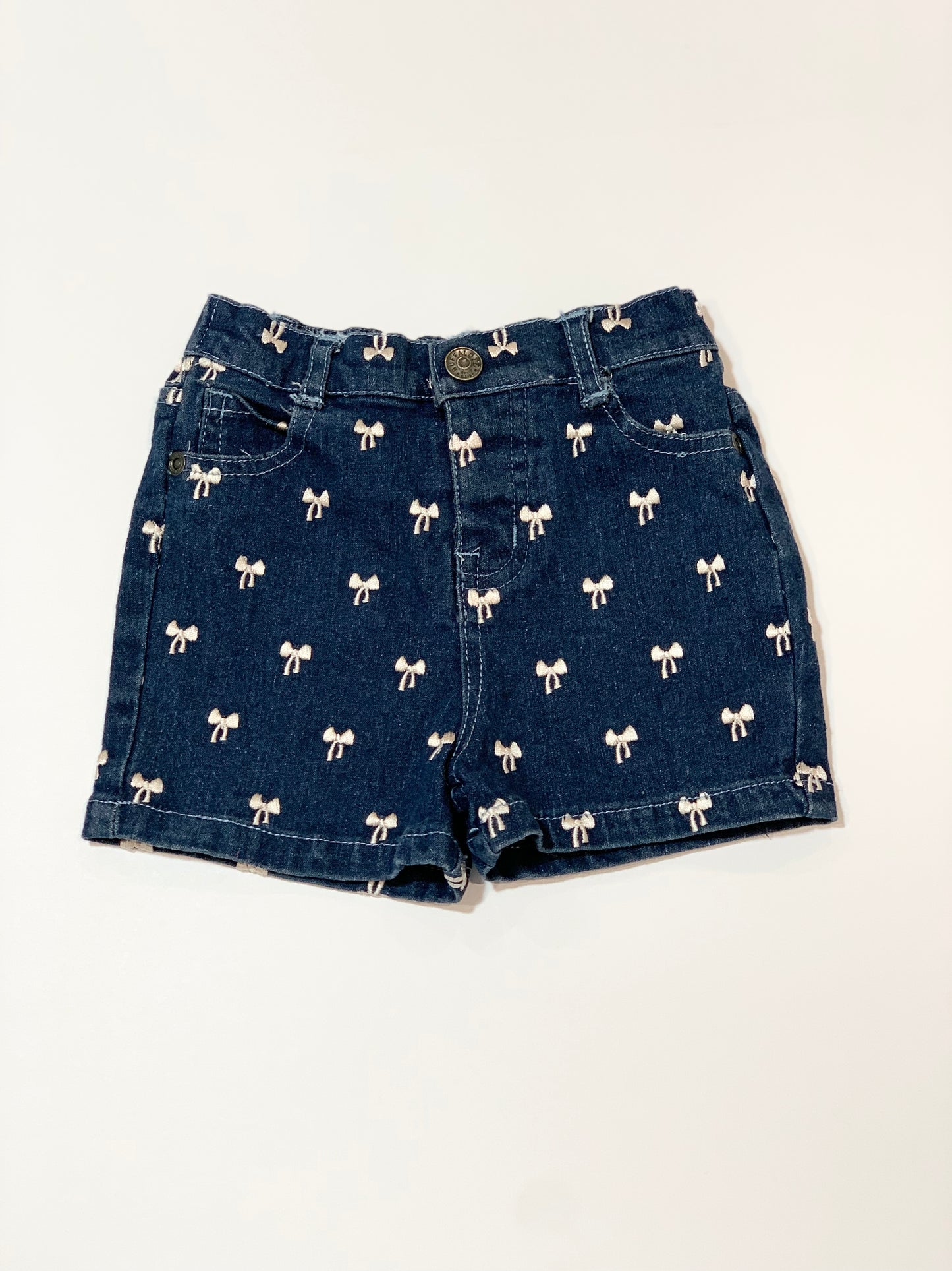 Embroidered denim shorts - Size 2