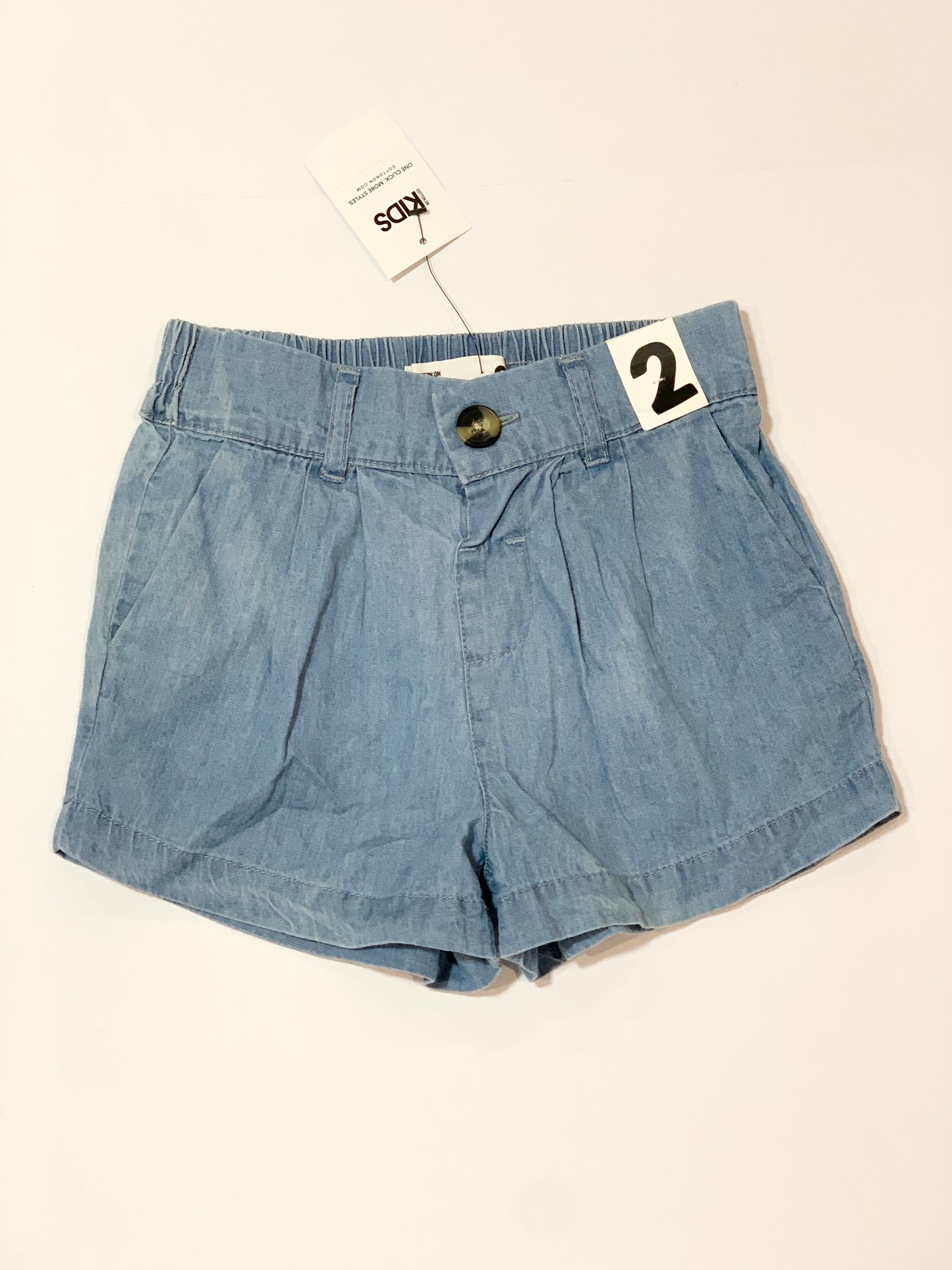 Chambray shorts brand new - Size 2