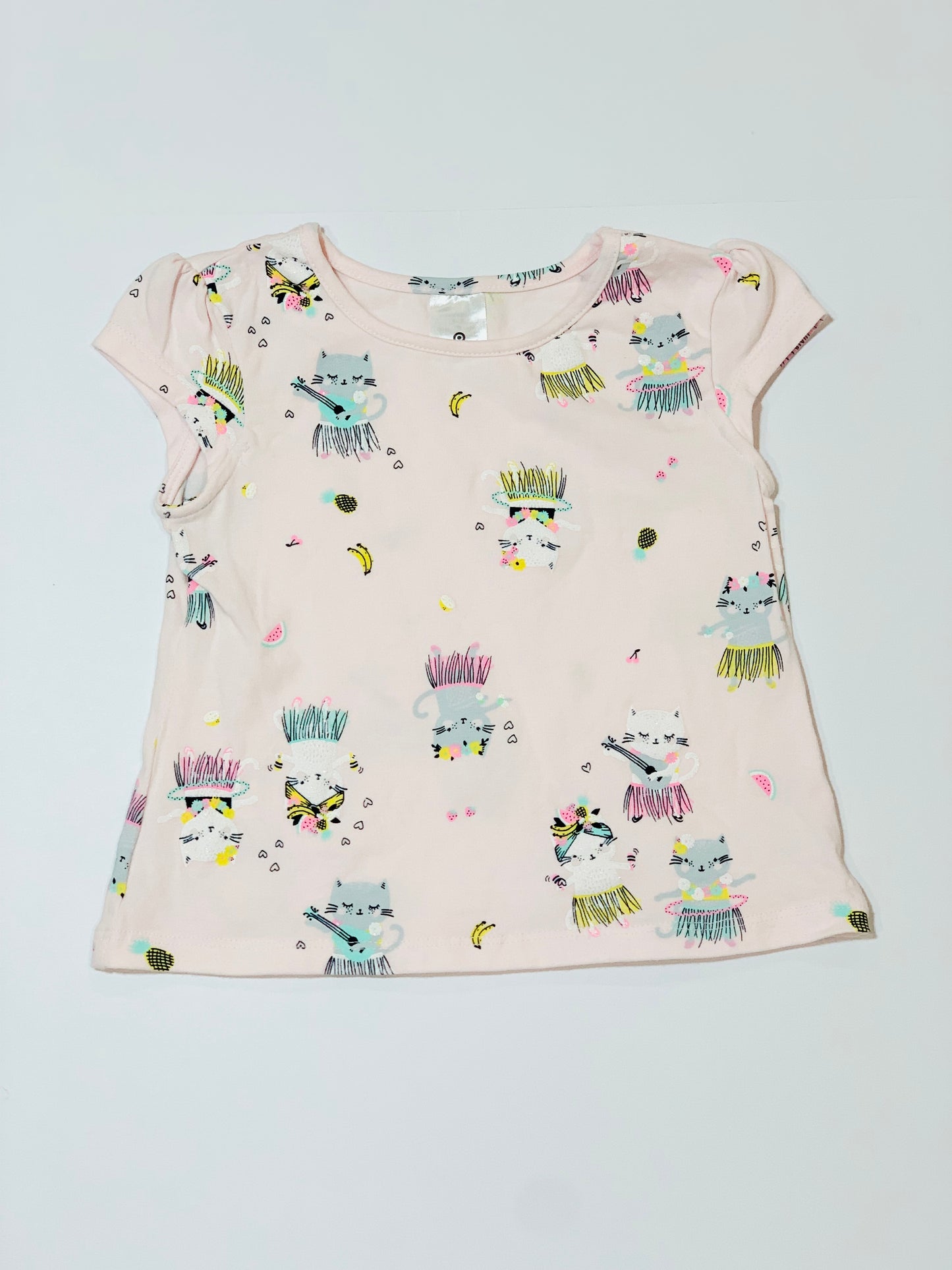 Glitter cat tee - Size 2
