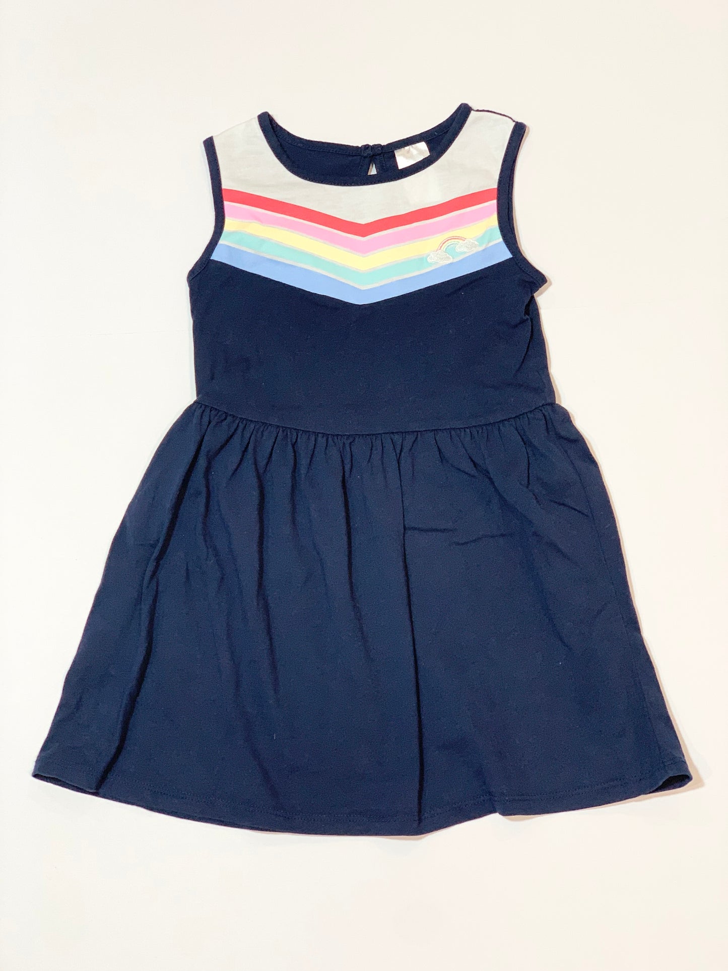 Rainbow jersey dress - Size 2
