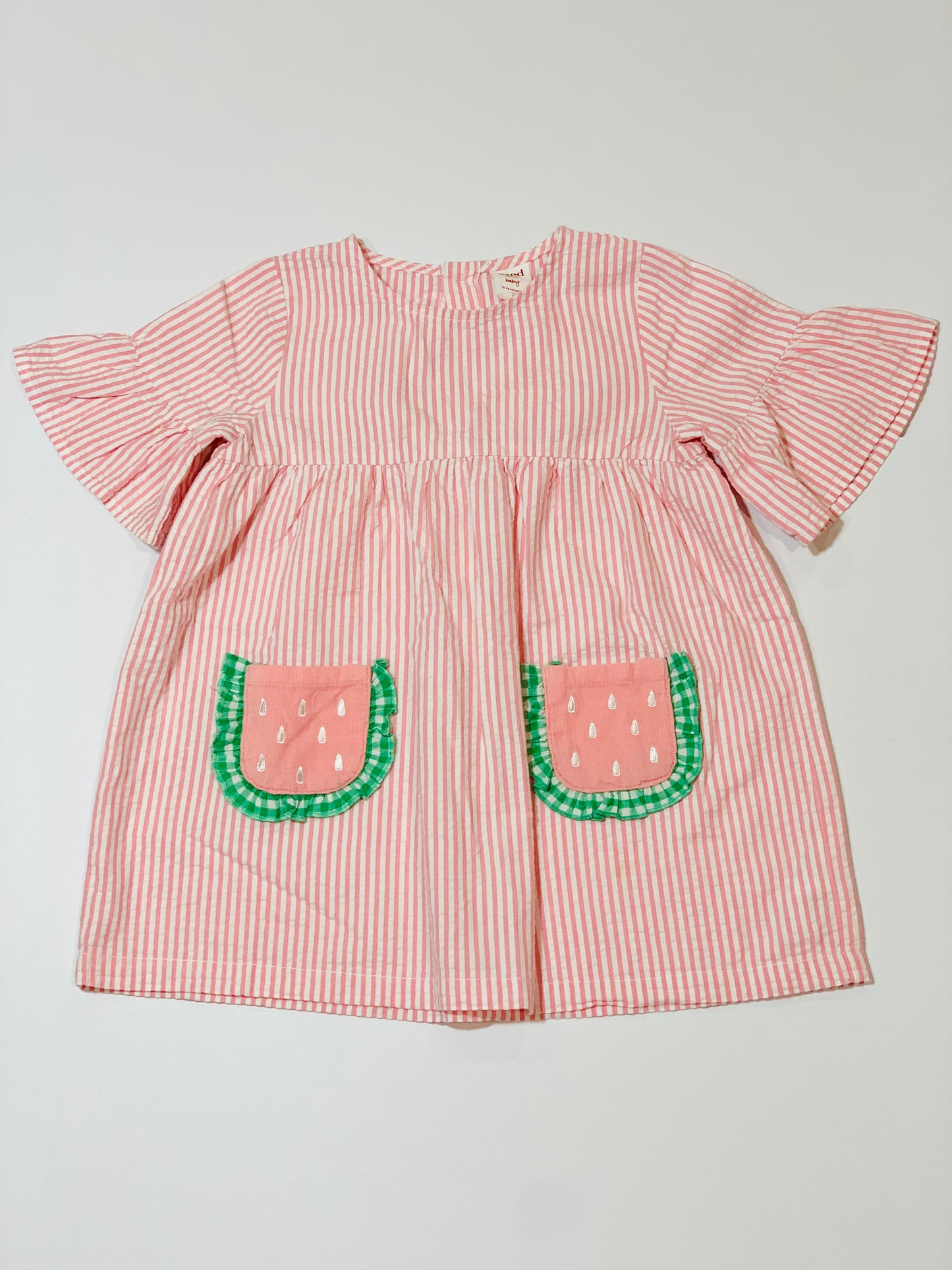 Seersucker watermelon dress - Size 2