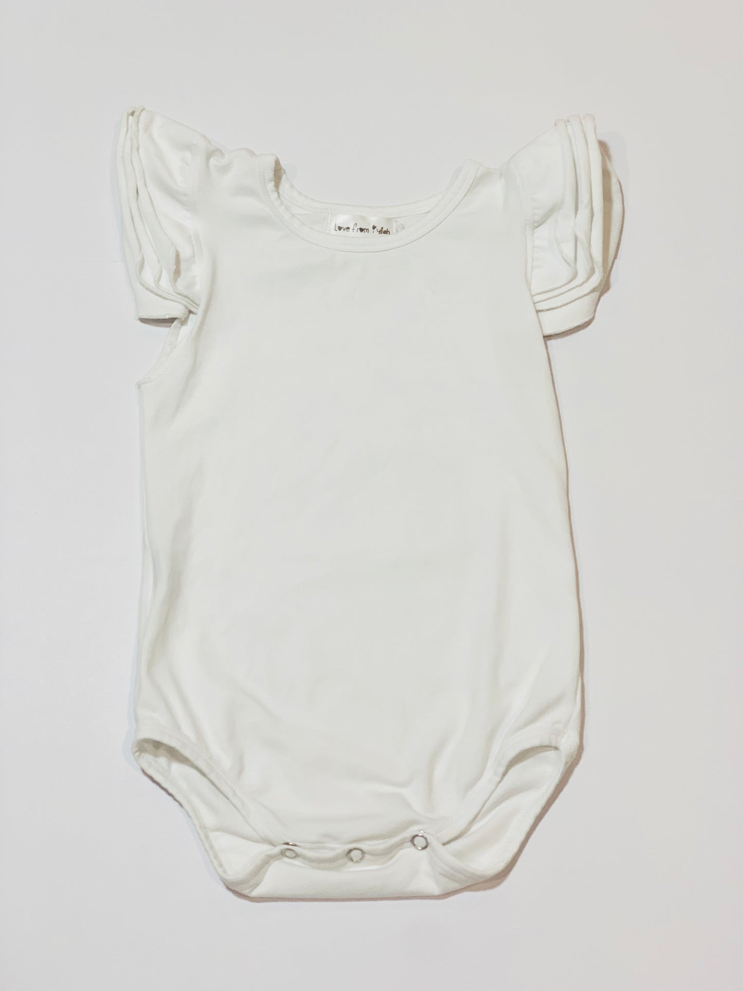 White flutter sleeve bodysuit - Size 3