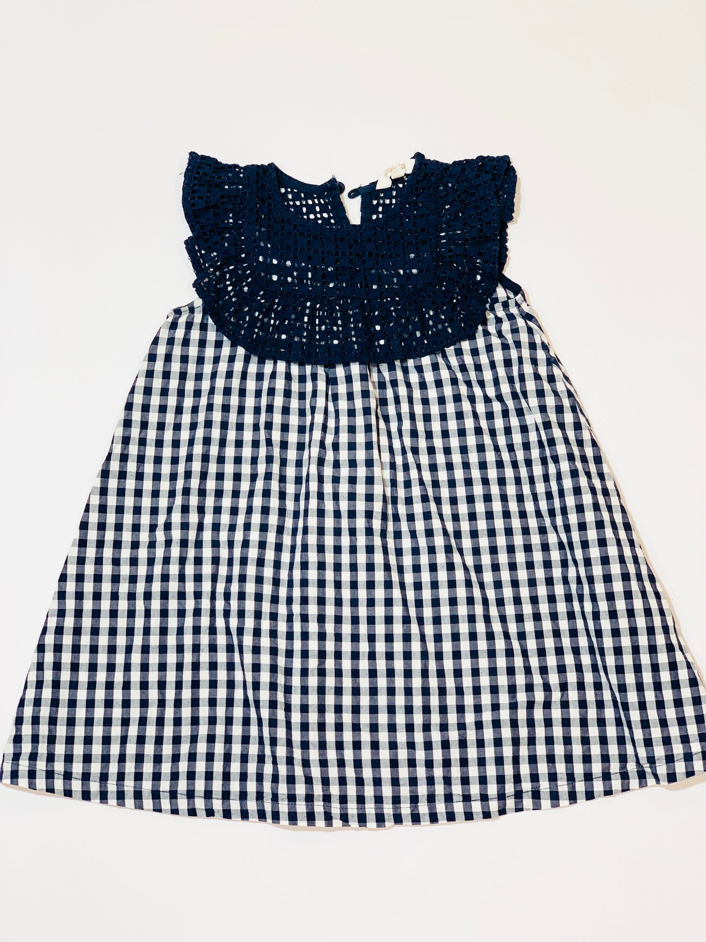 Navy gingham dress - Size 3