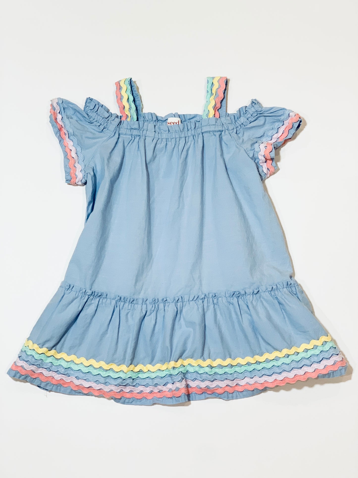 Rainbow trim dress - Size 3