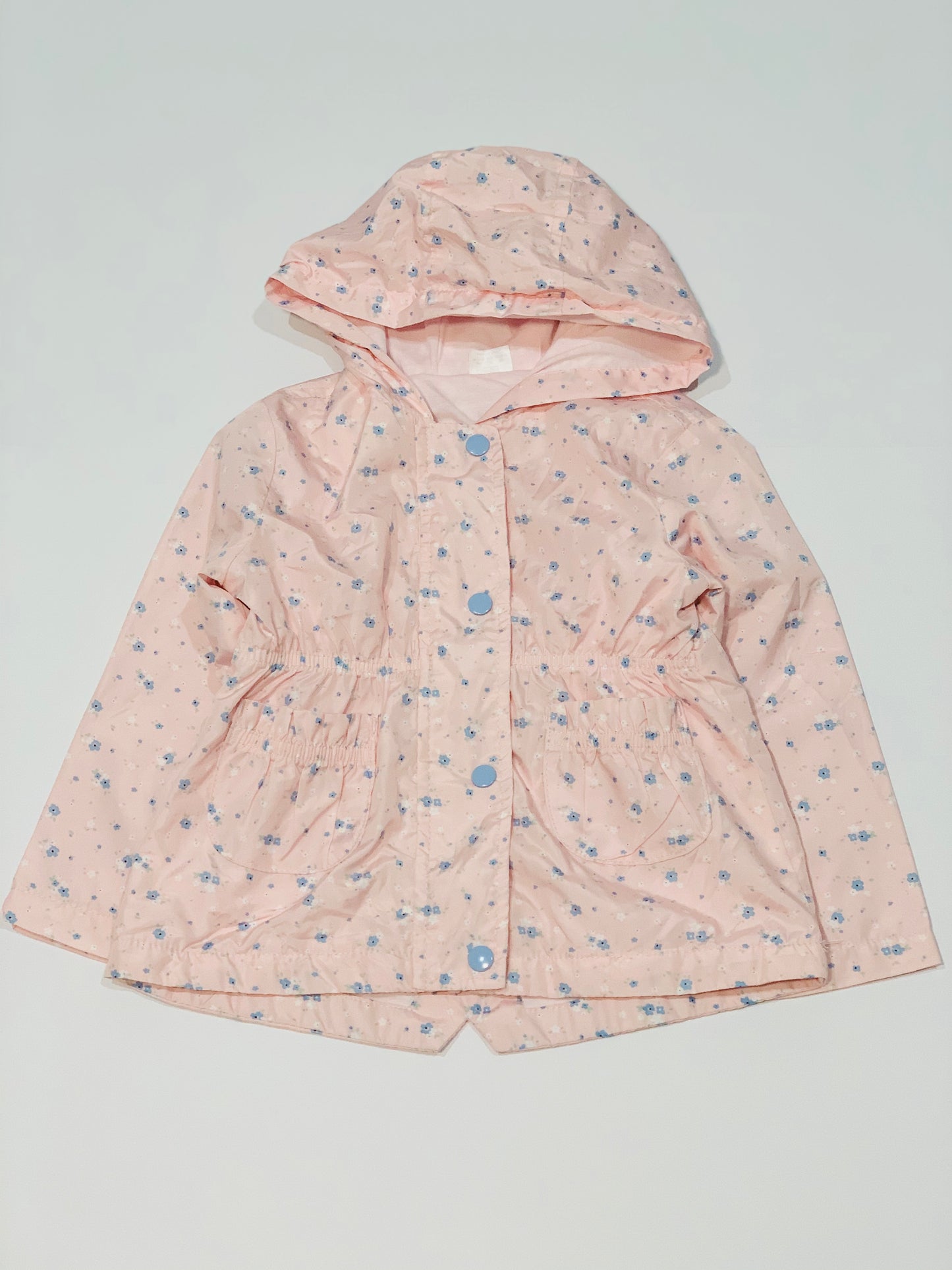 Pink floral rain jacket - Size 2
