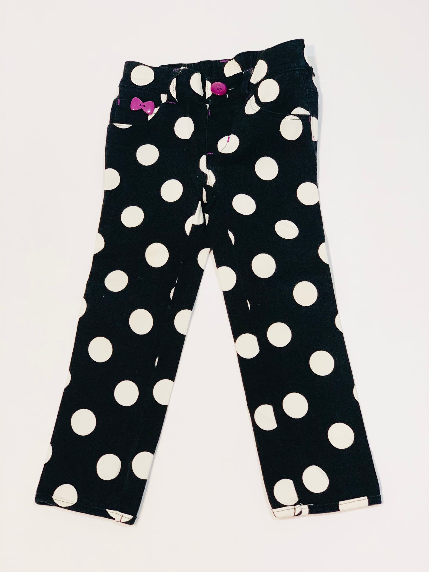 Black polka dot pants - Size 2