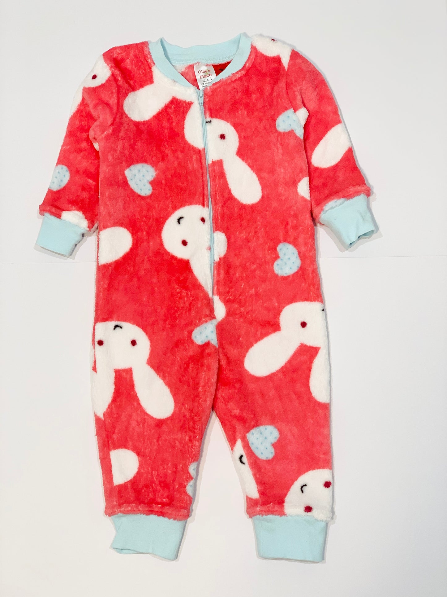 Bunny fleece onesie - Size 1