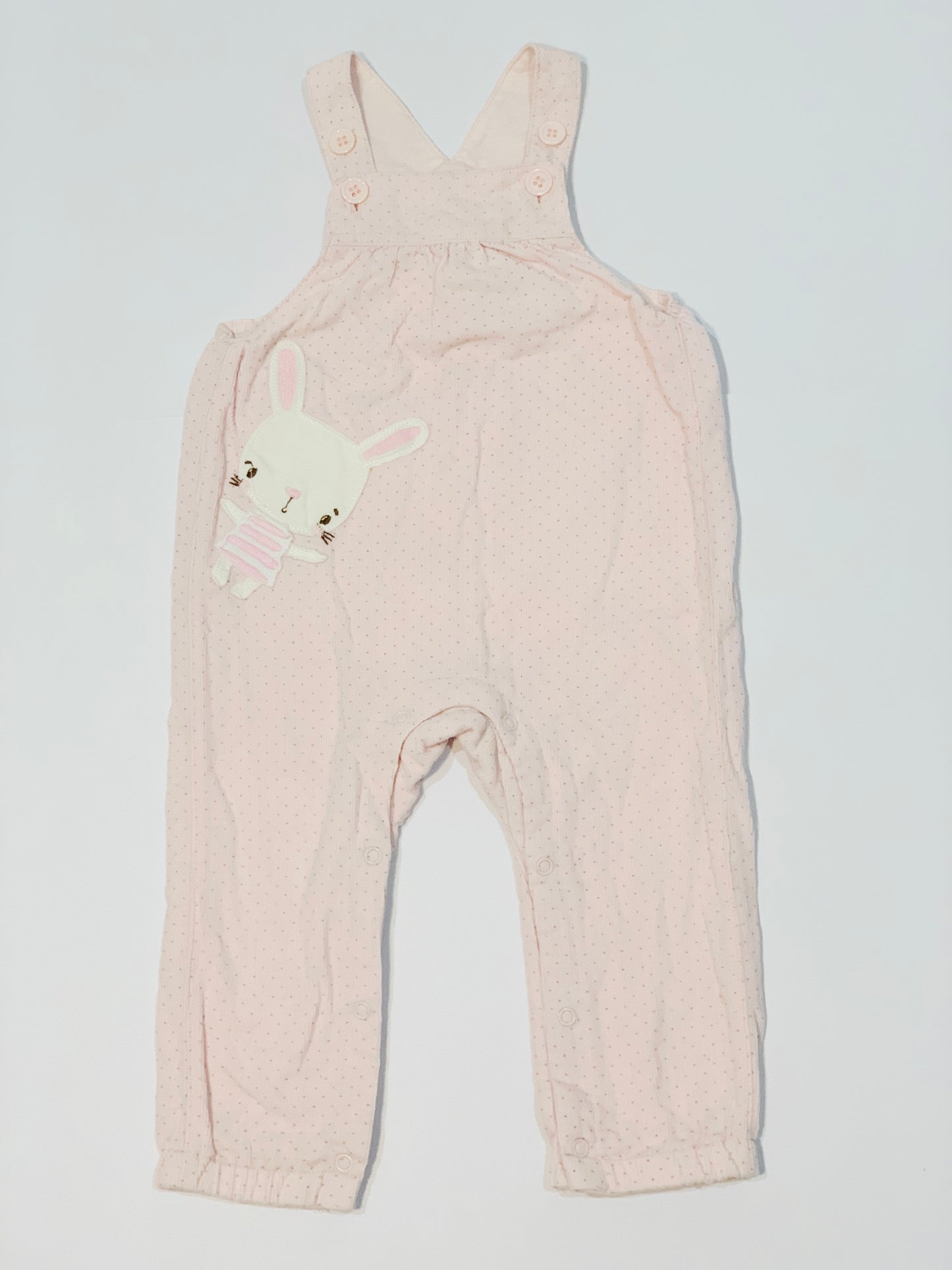 Pink bunny overalls - Size 1