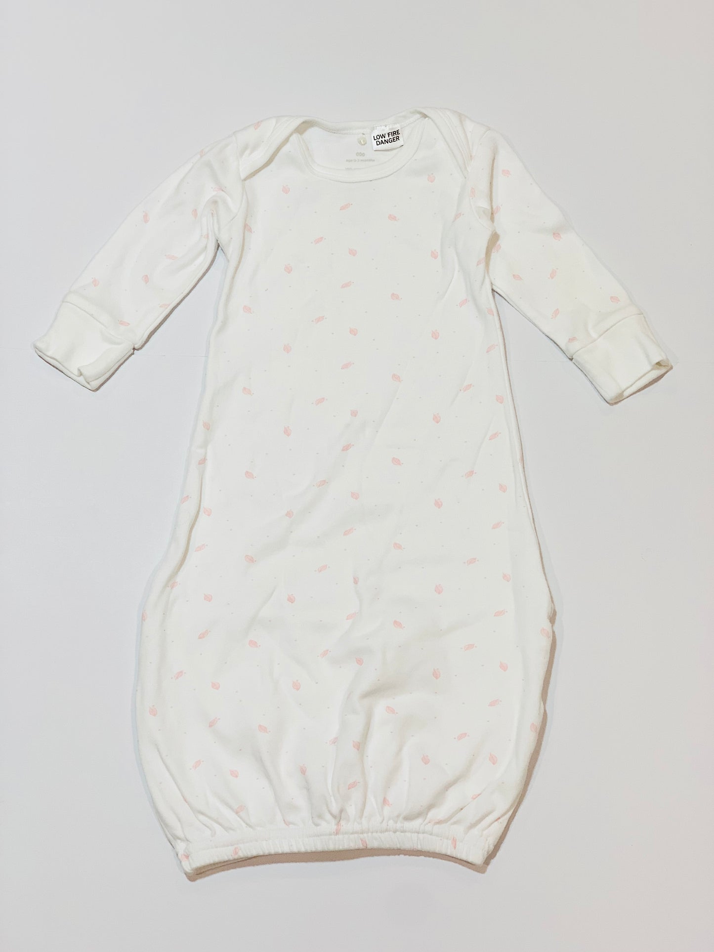 Pink leaf sleeping bag - Size 0-3 months
