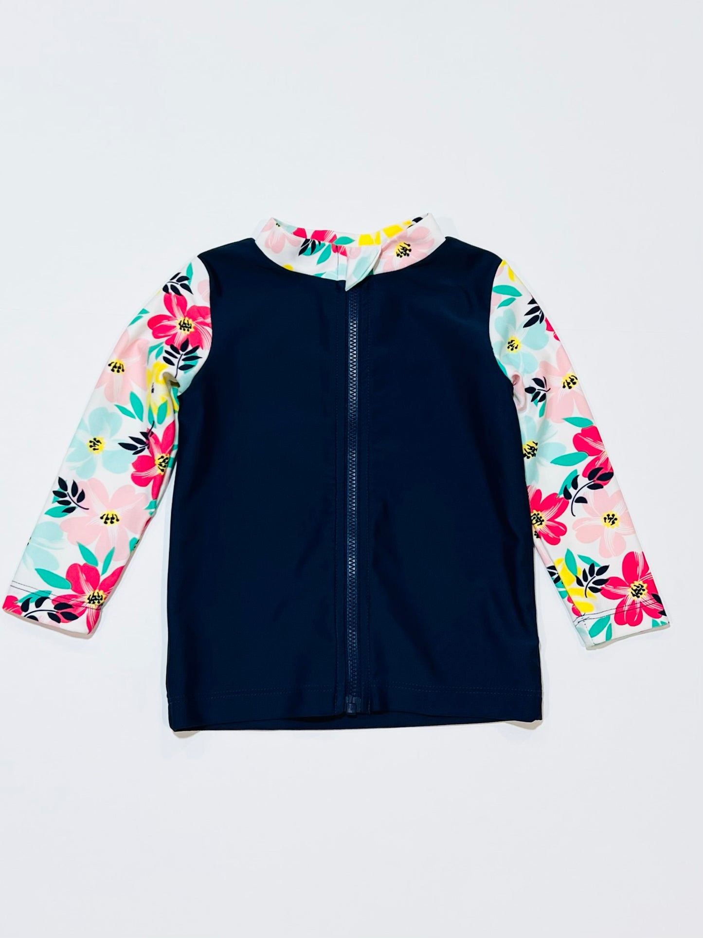 Navy zip rashie - Size 1