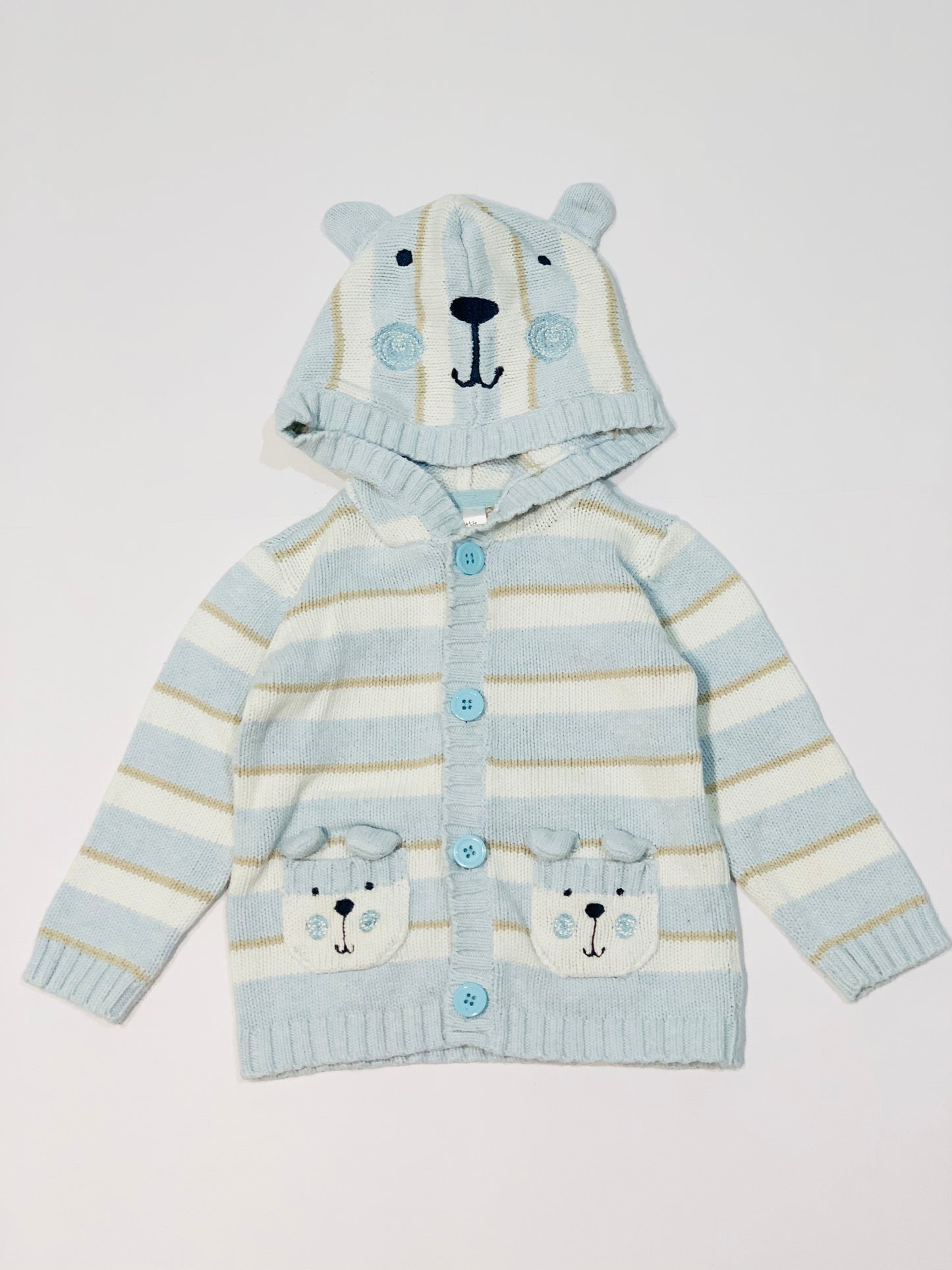 Puppy knit hooded jacket - Size 1