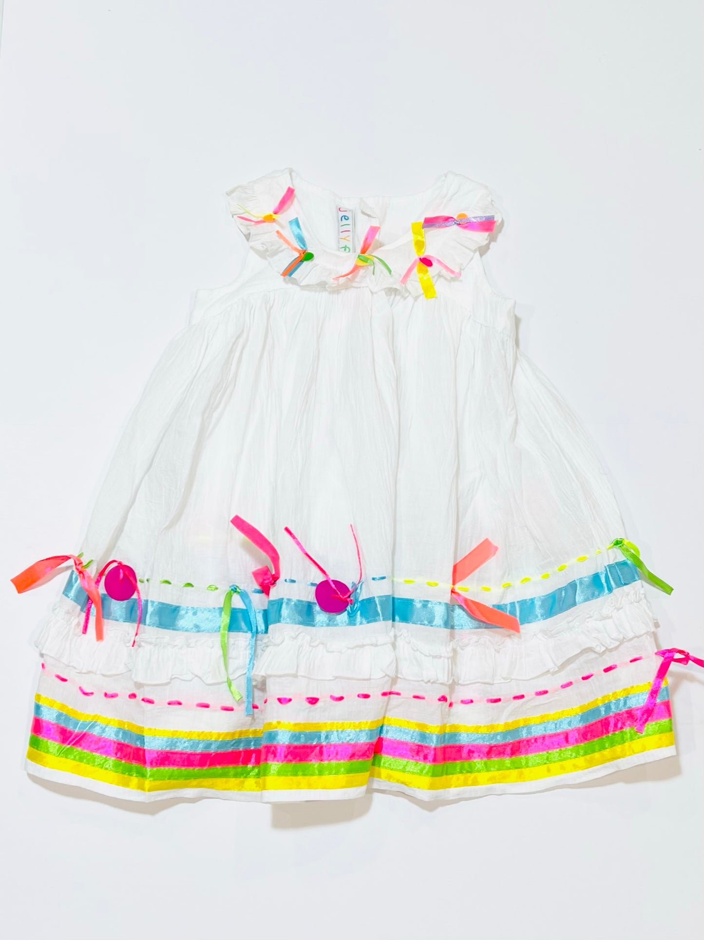 White ribbons dress - Size 1