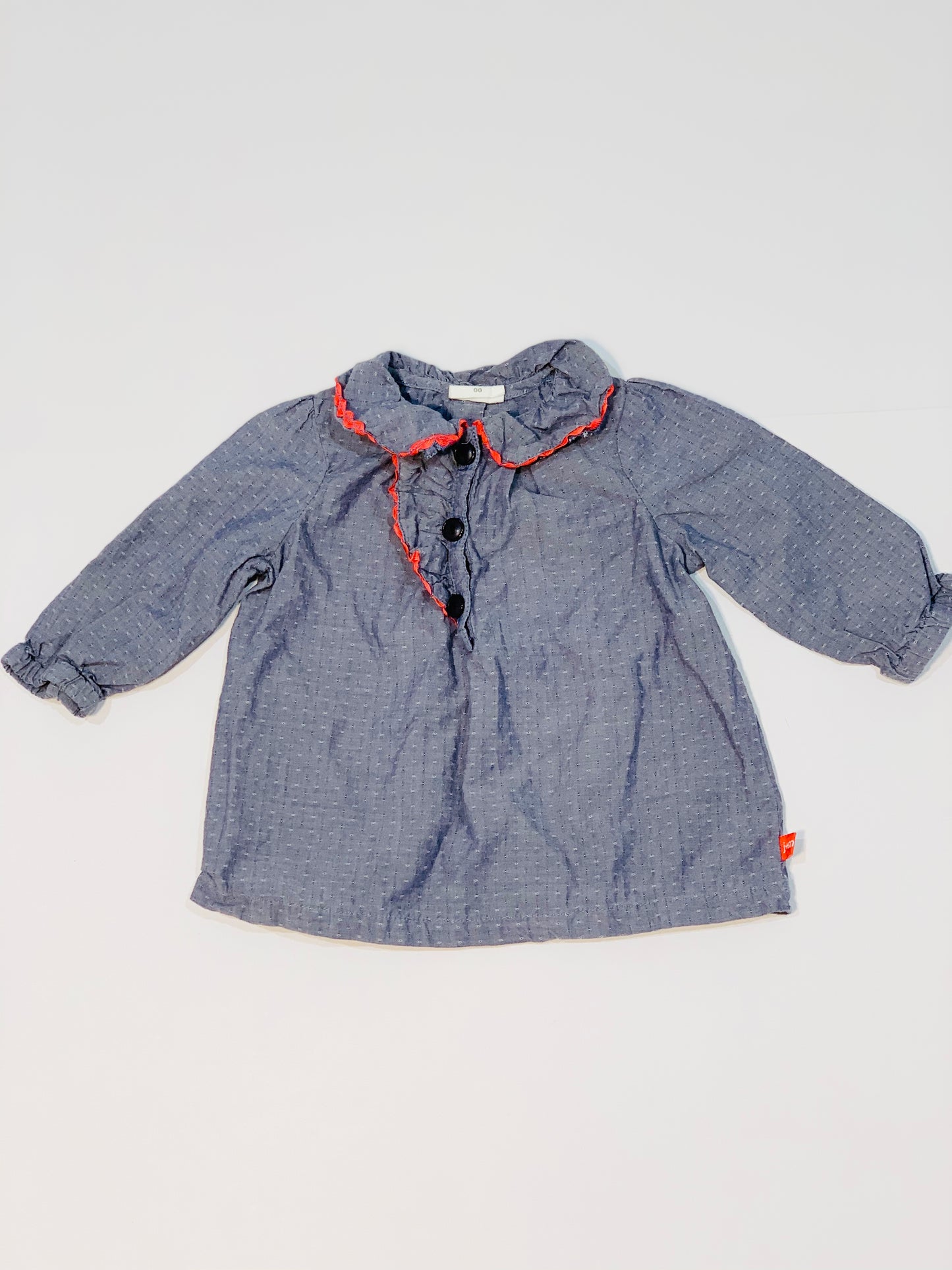 Blue collared top - Size 00
