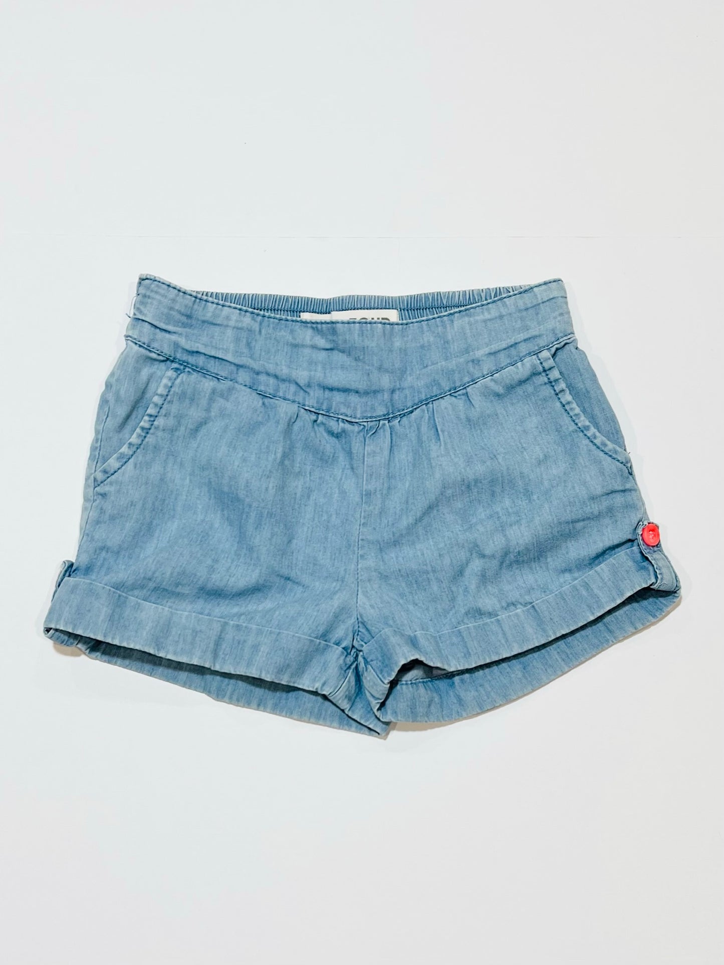 Blue chambray shorts - Size 4
