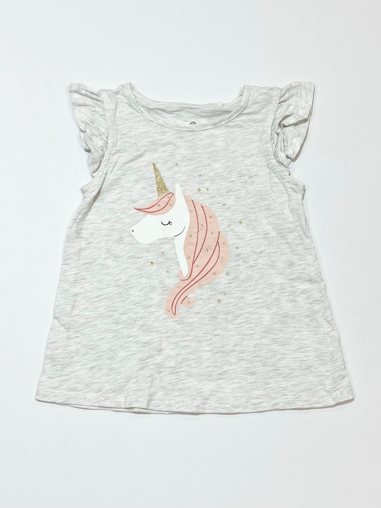 Glitter unicorn tee - Size 4