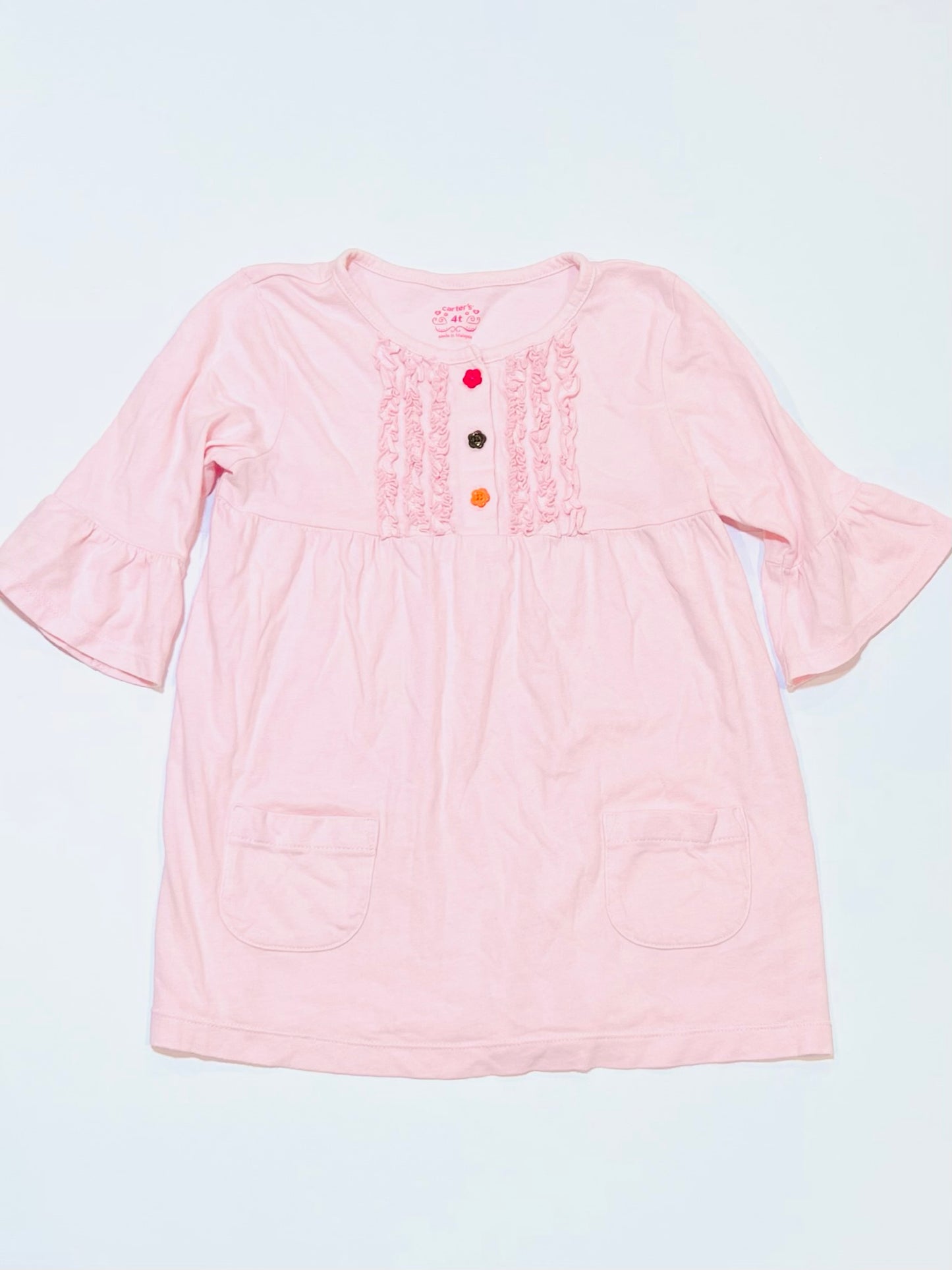 Pink jersey dress - Size 4