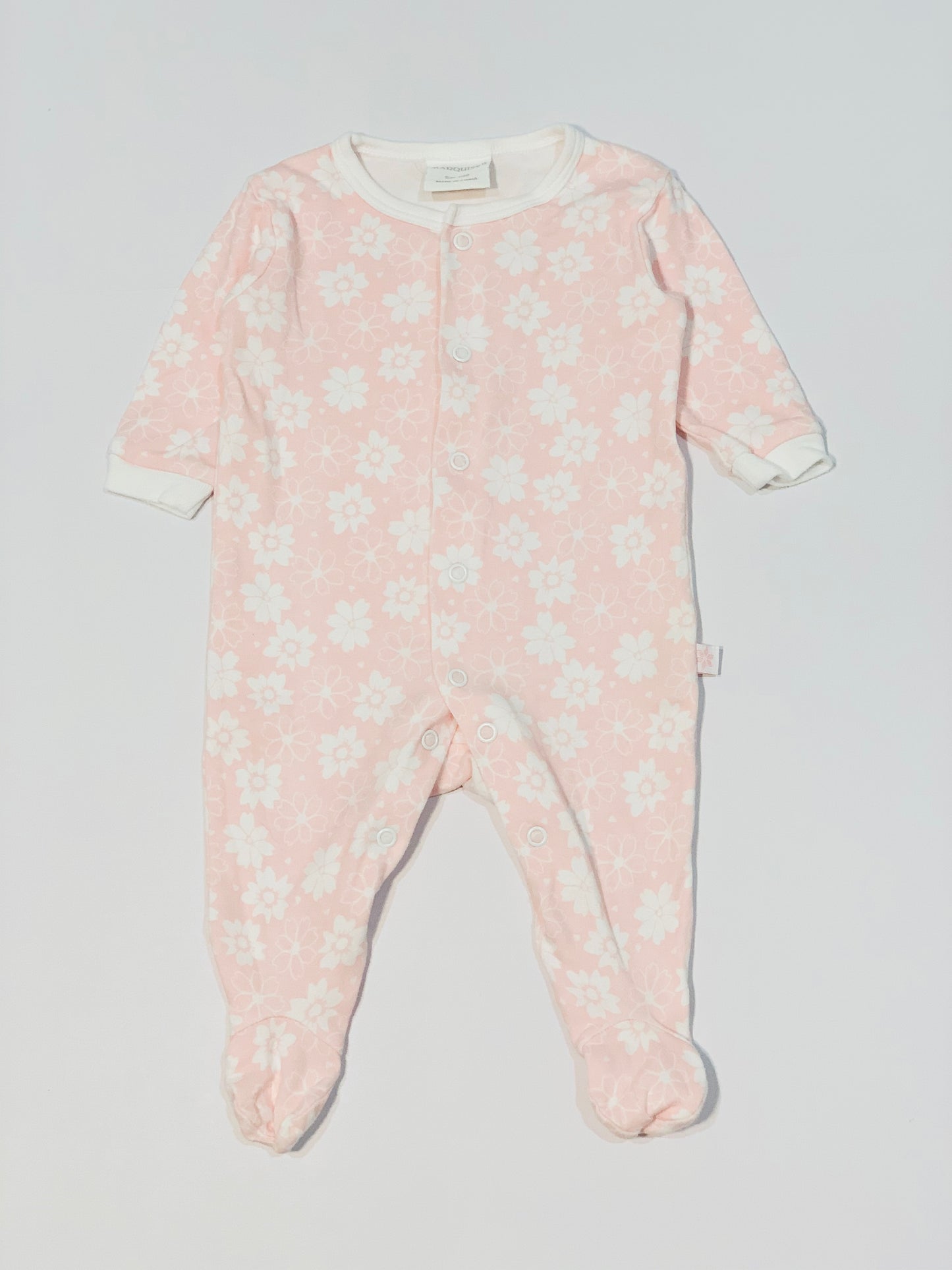 Pink floral onesie - Size 000