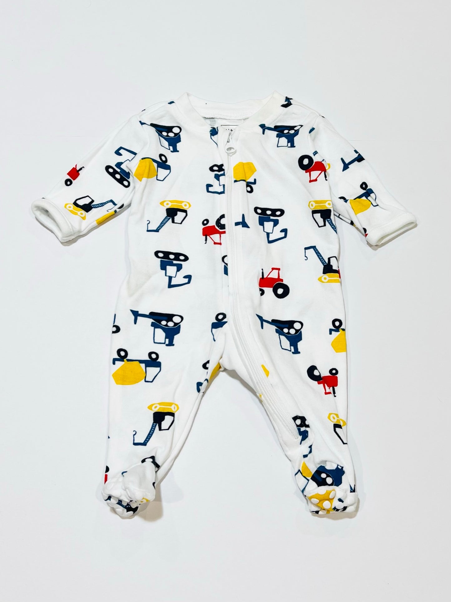 Diggers zip onesie - Size 00000
