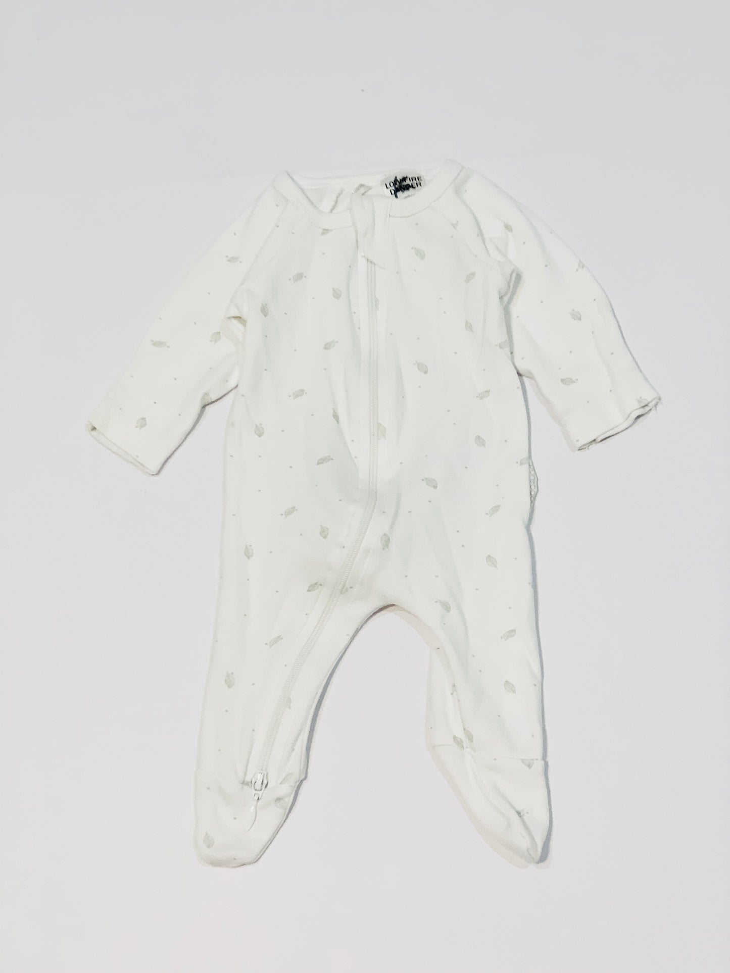 Grey leaf onesie - Size 0000