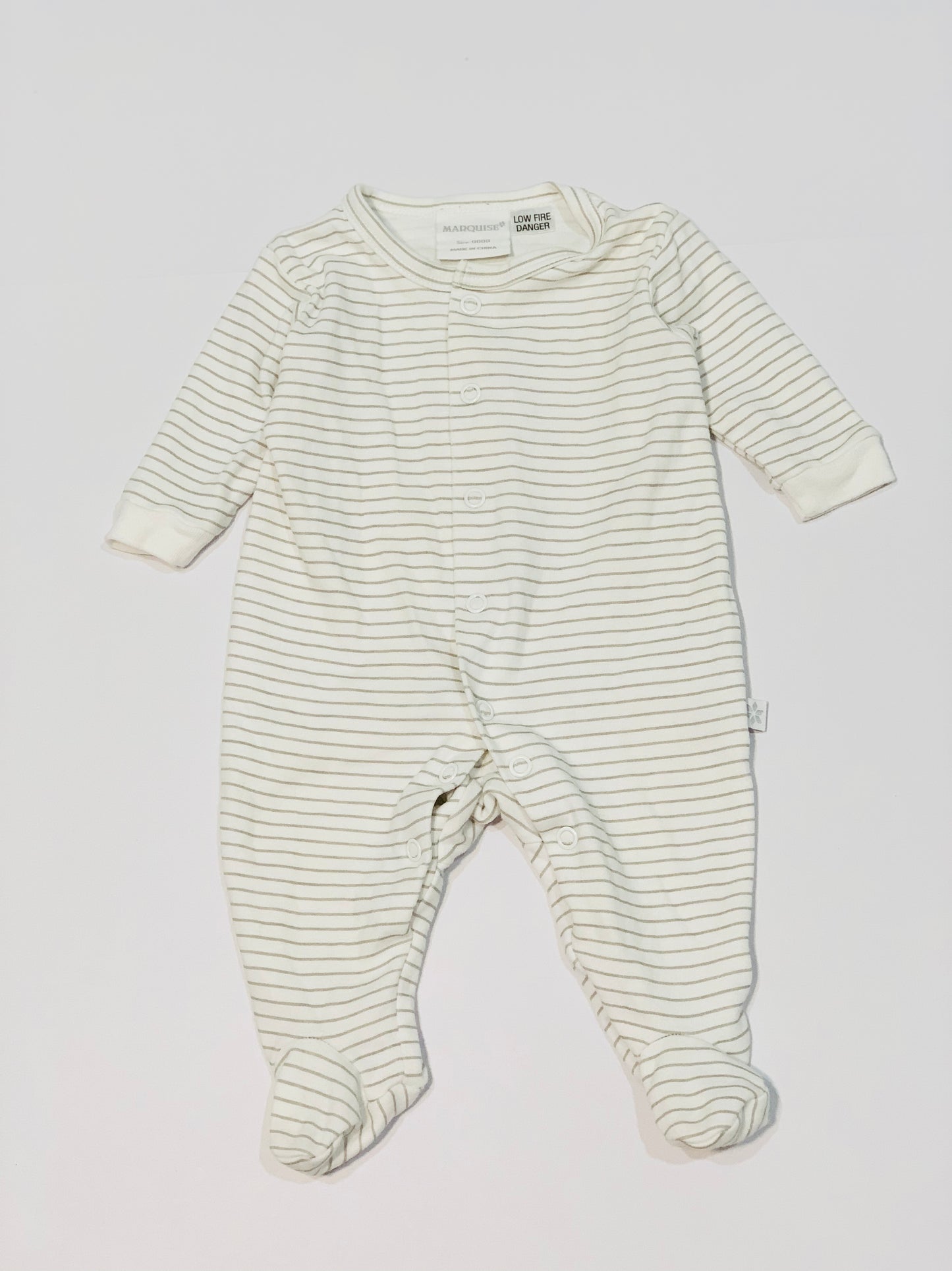 Grey striped onesie - Size 0000