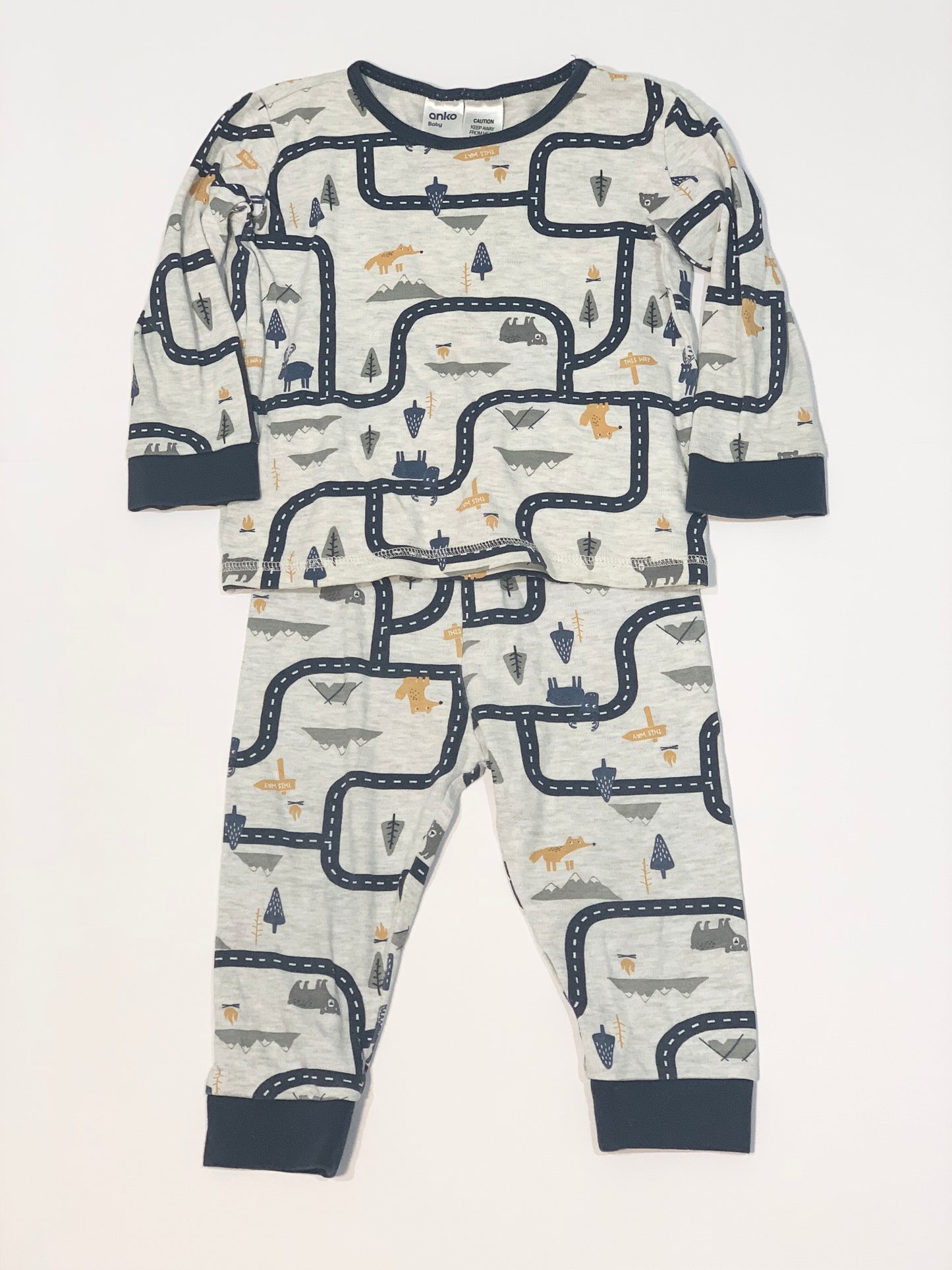 Road print pyjamas - Size 2