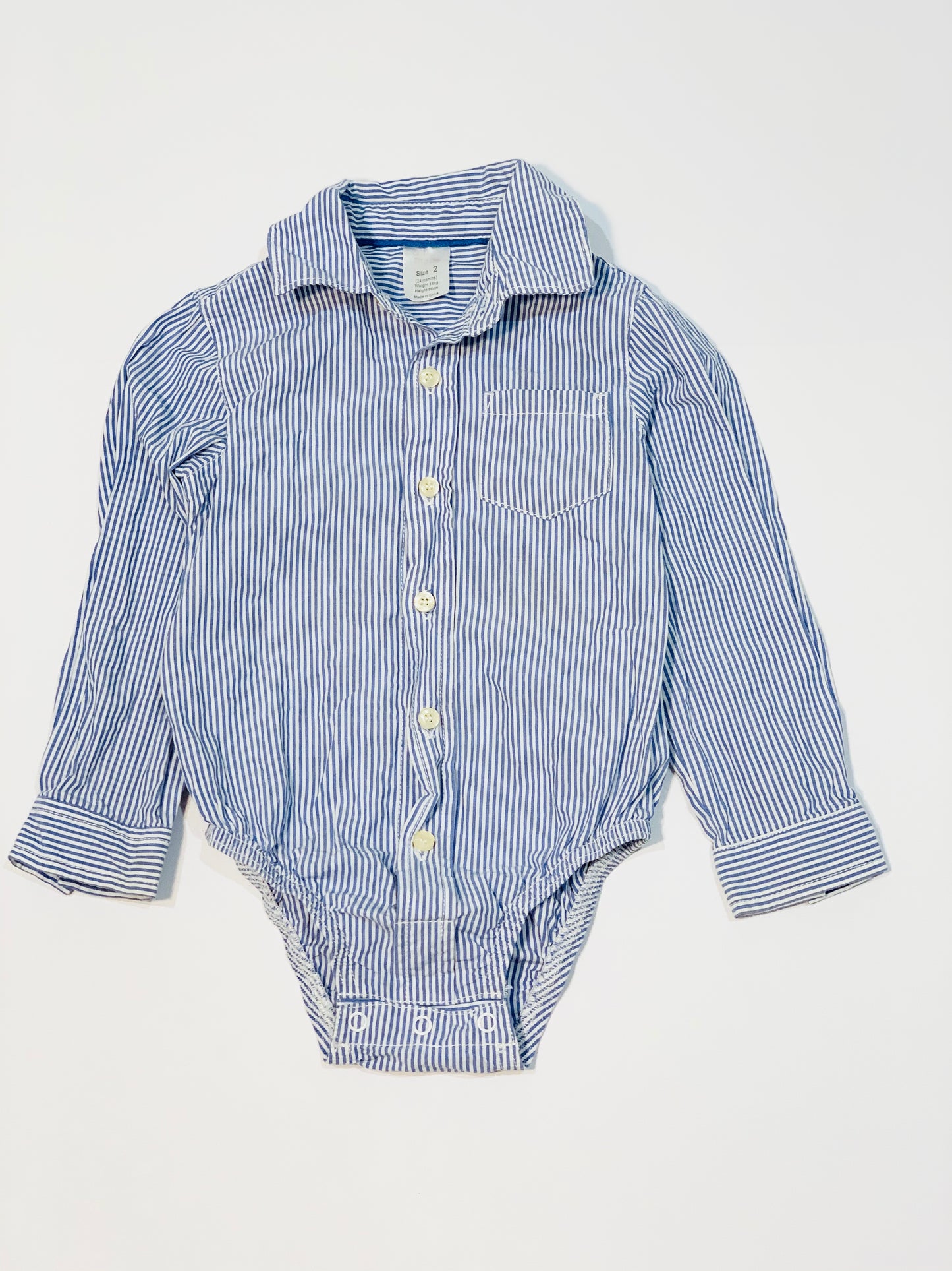 Striped shirt bodysuit - Size 2