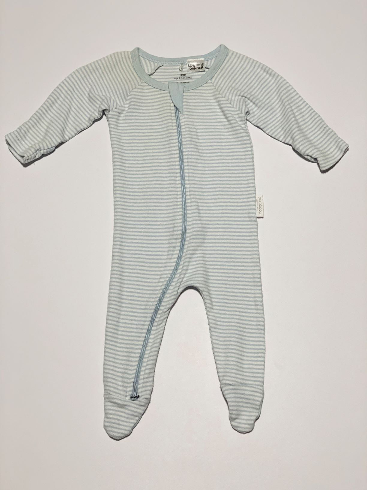 Blue stripe onesie - Size 000