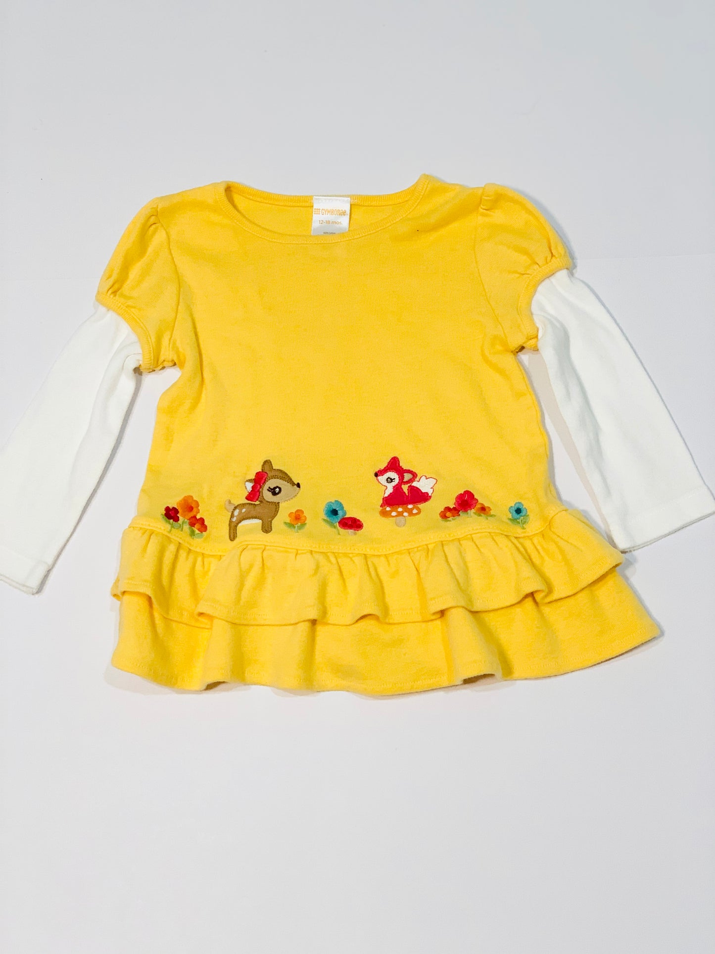 Woodlands animals top - Size 1