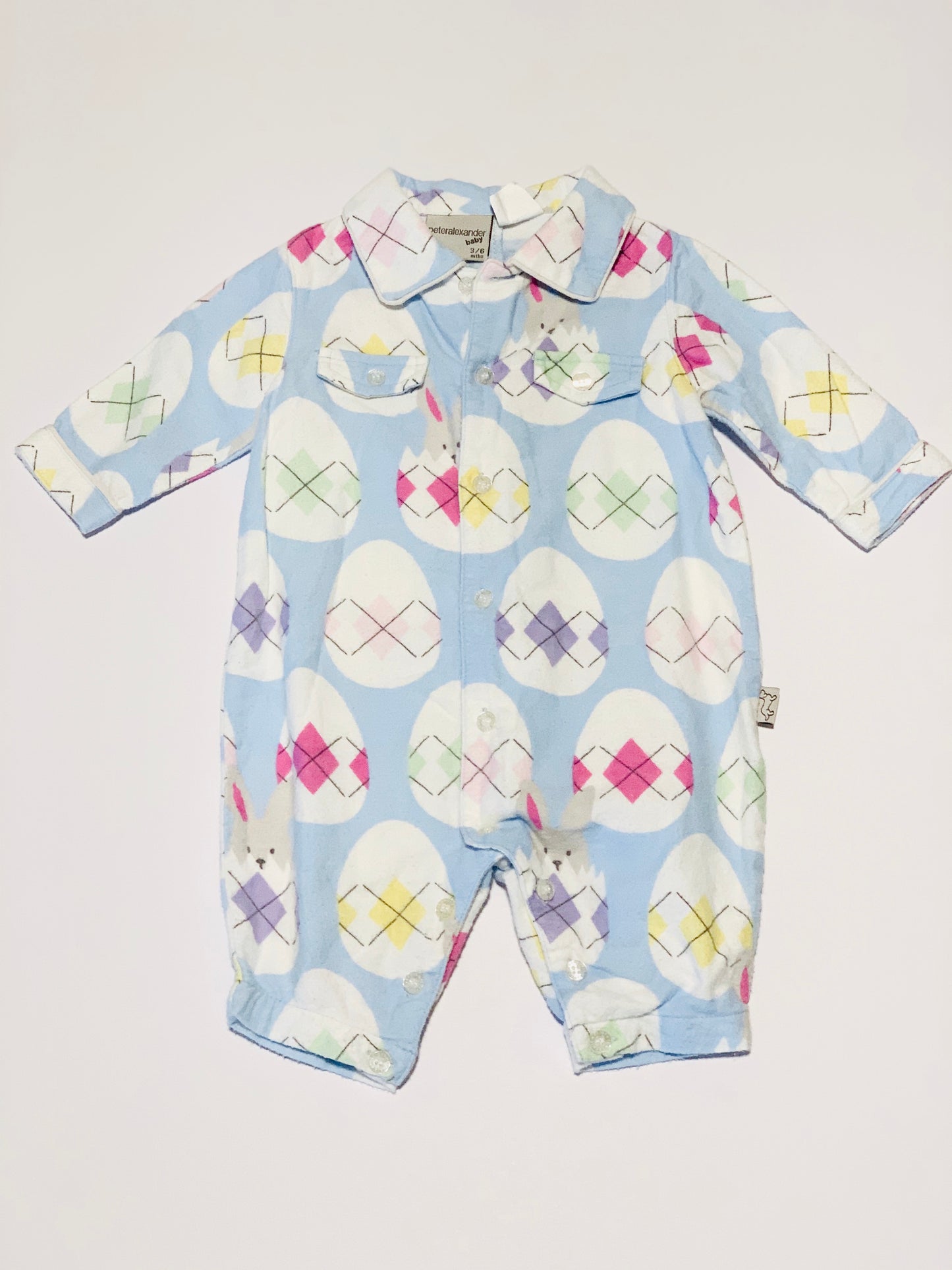 Flannelette bunny onesie - Size 00