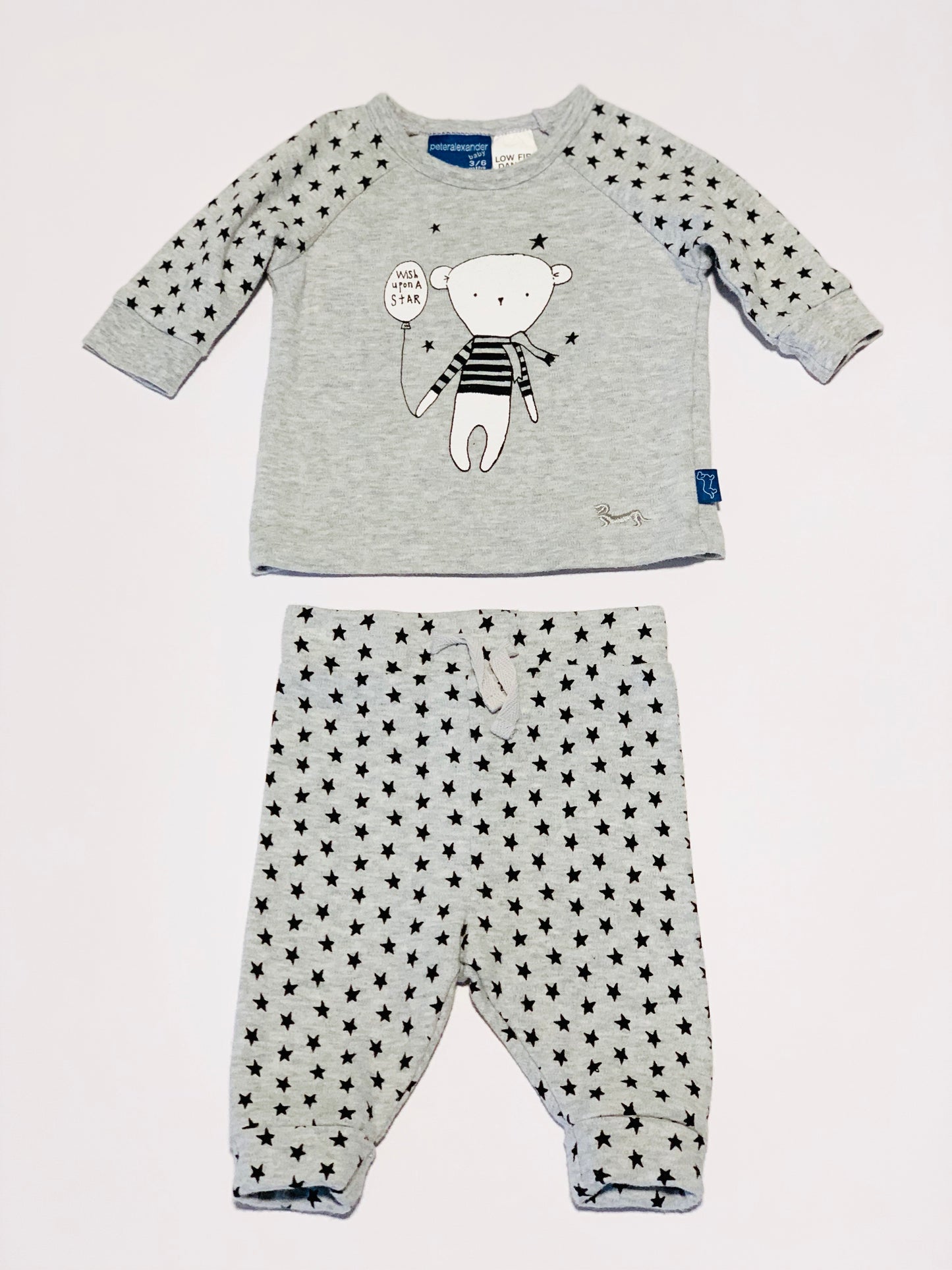 Grey bear pyjama set - Size 00