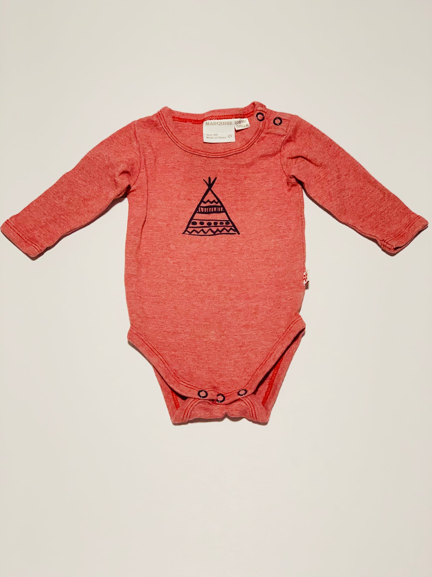 Red teepee bodysuit - Size 00