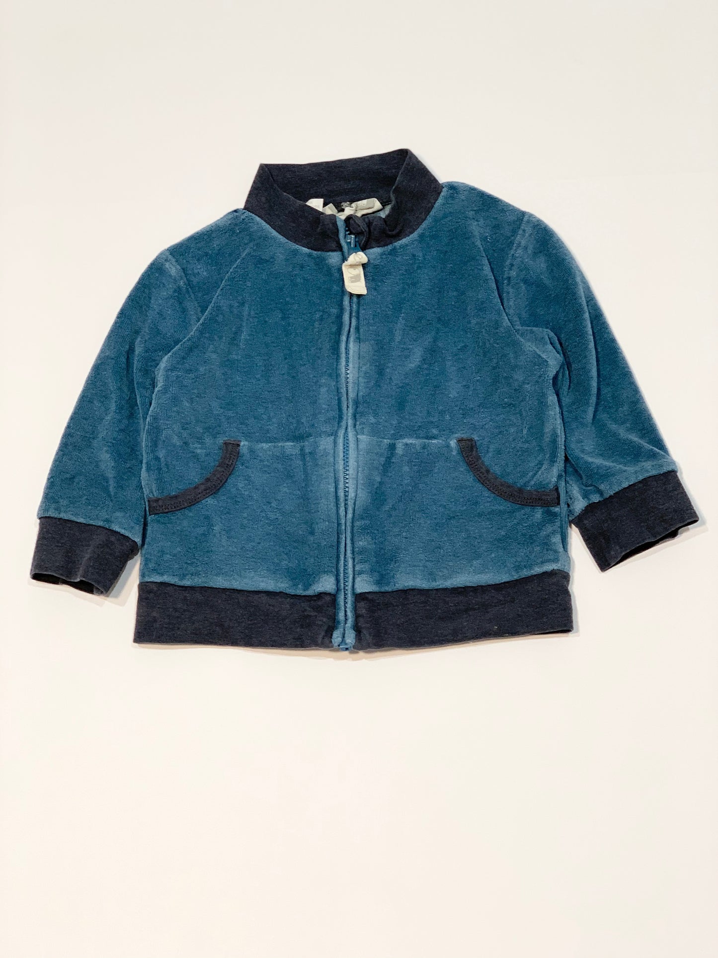 Blue velour jacket - Size 0