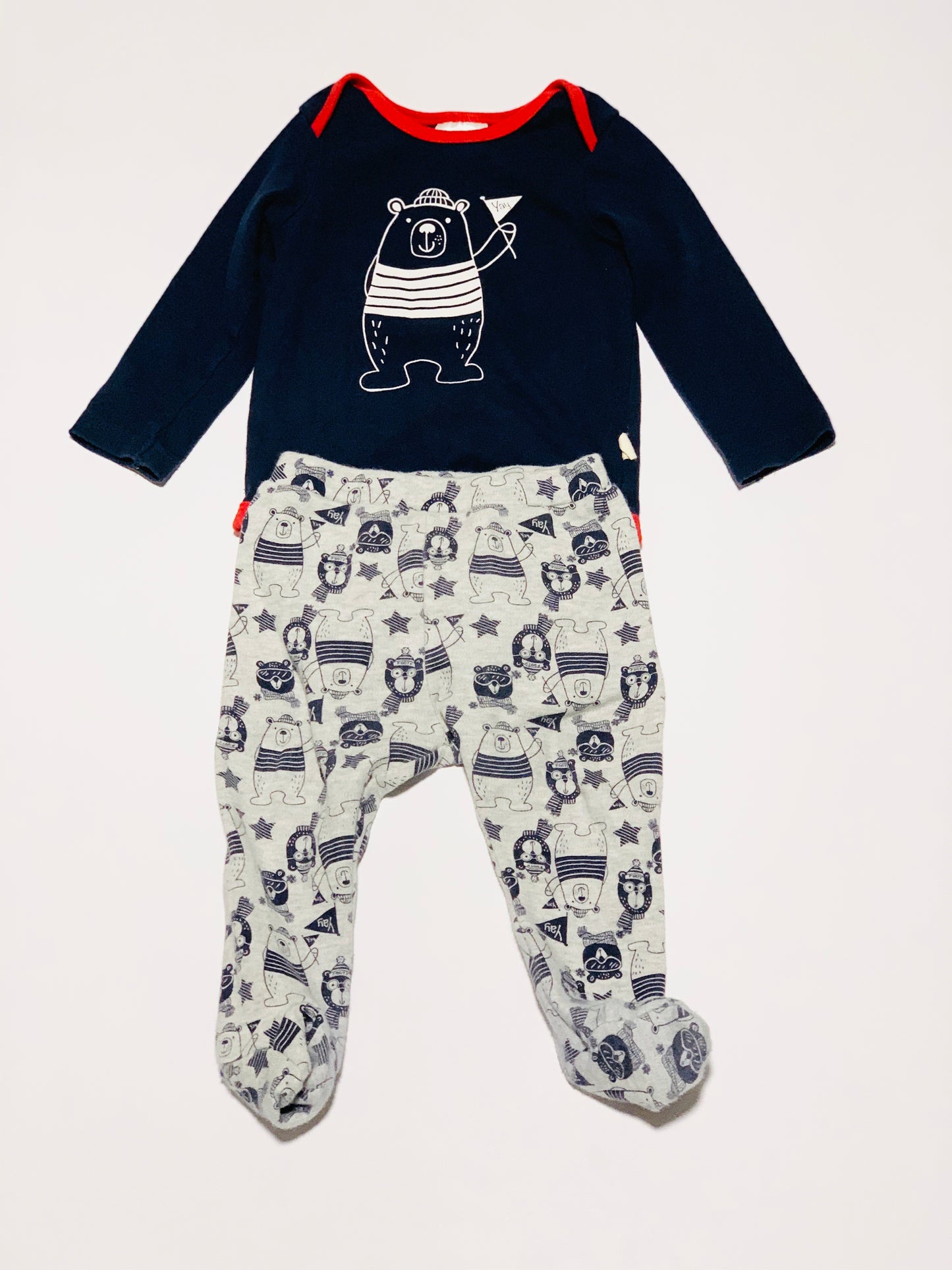 Navy bear set - Size 00