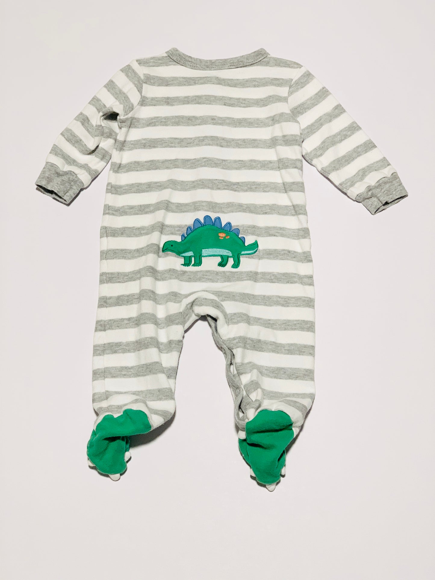 Striped dinosaur onesie - Size 00
